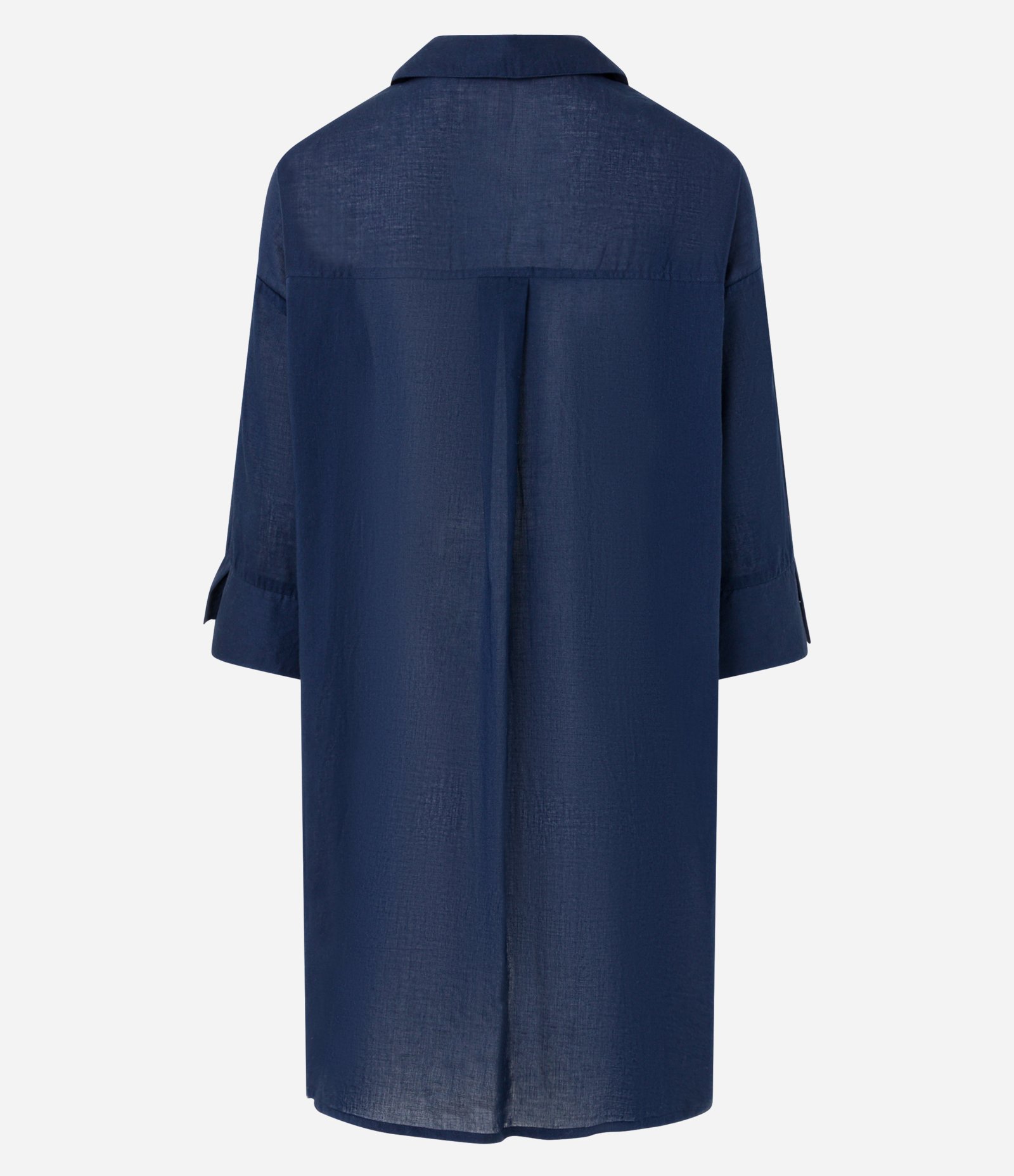 Saída de Praia Camisa em Voal com Mangas 3/4 Azul Marinho 6