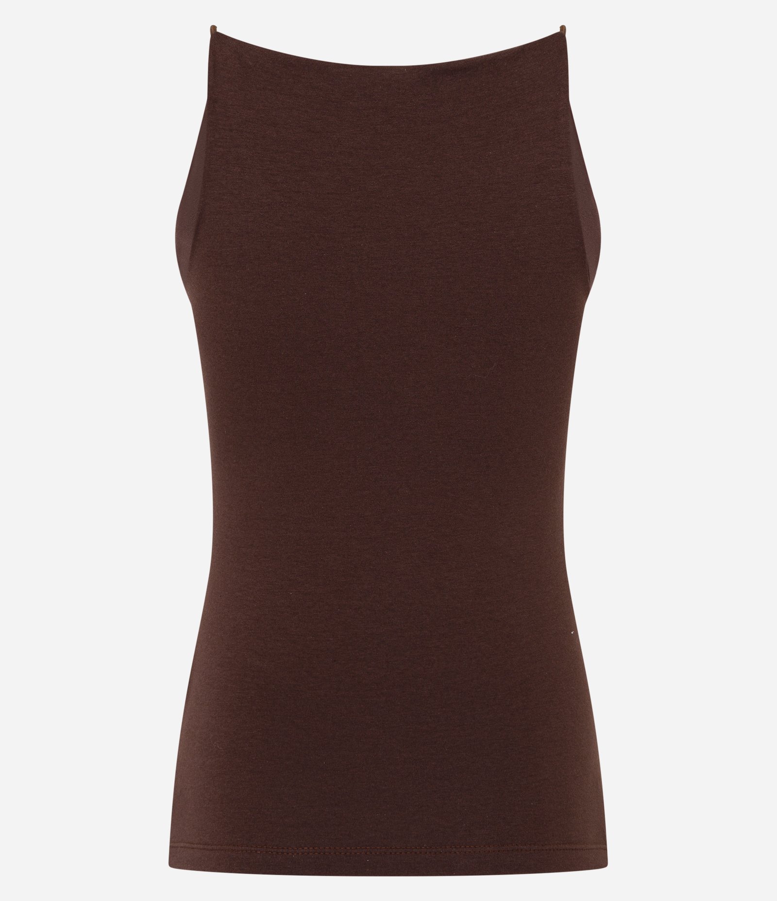 Blusa sem Manga com Decote Halter e Alça Elástico Marrom 6