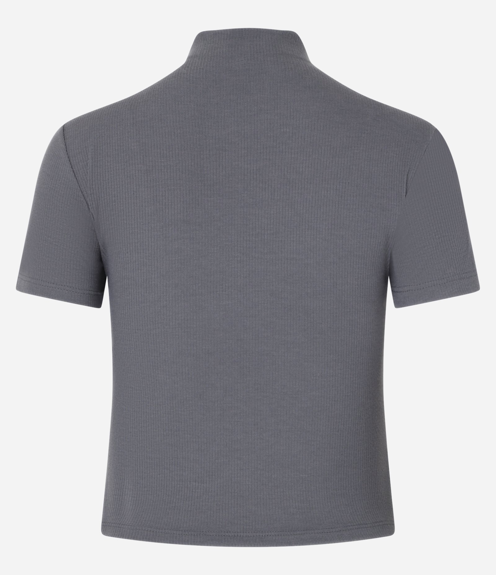 Blusa em Ribana com Golinha Alta Inteira Cinza 9
