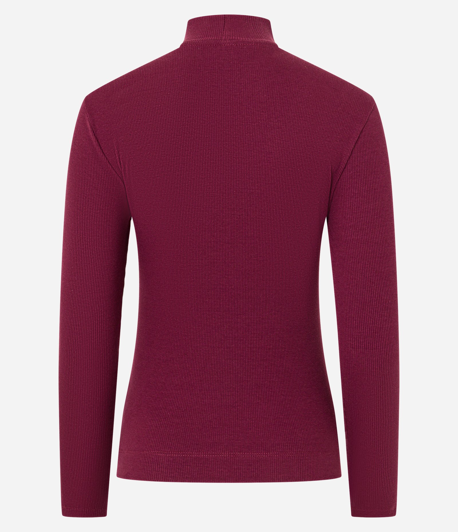 Blusa em Algodão com Manga Longa e Gola Alta Bordô 6