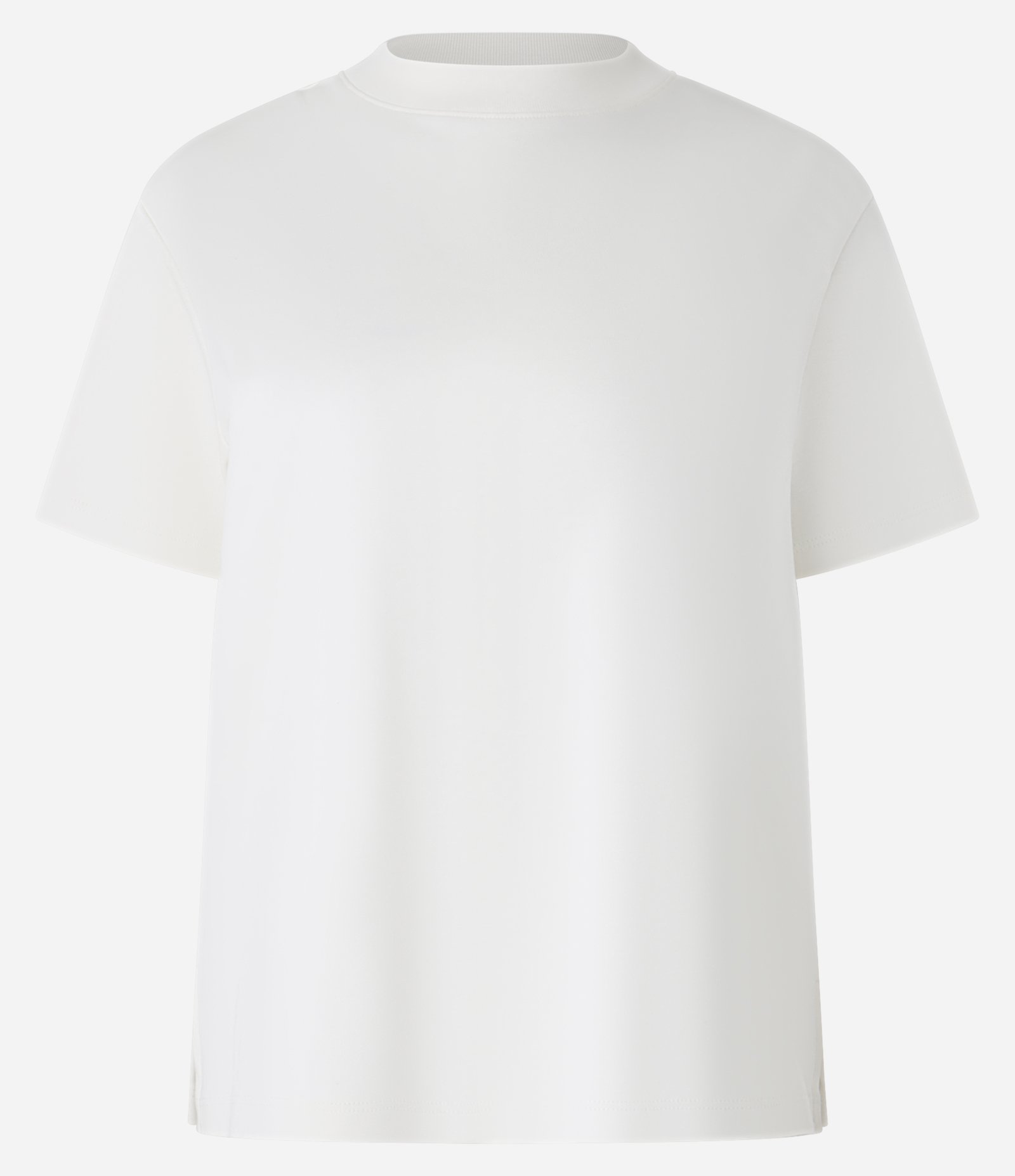 Blusa em Algodão Peruano Interlock com Gola Redonda Branco 5