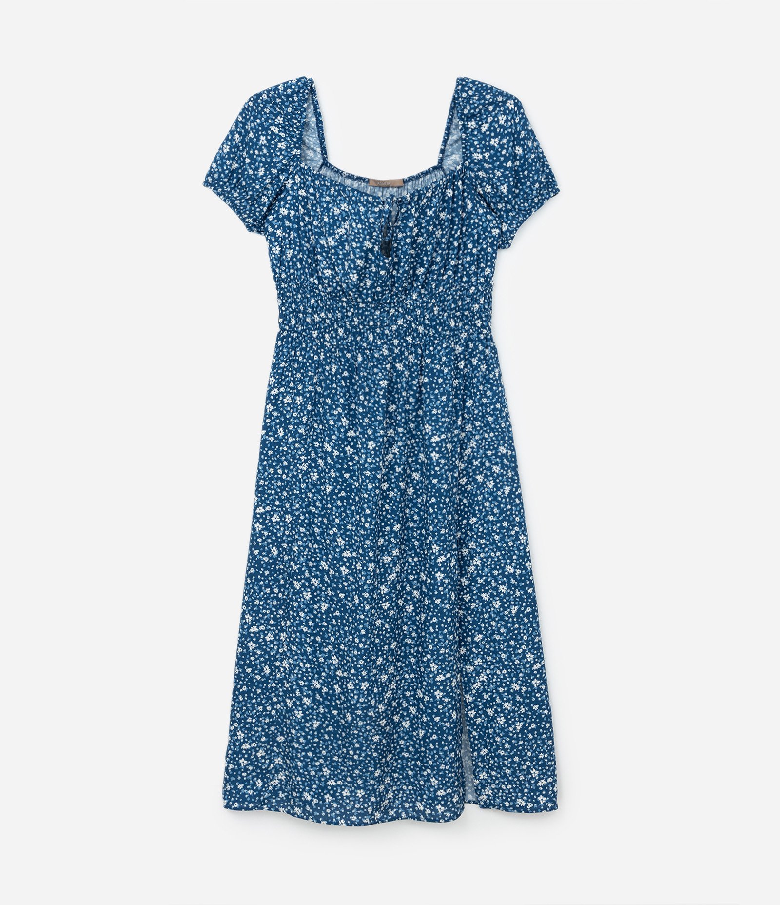 Vestido Midi em Viscose Floral Liberty Curve & Plus Size Azul 5