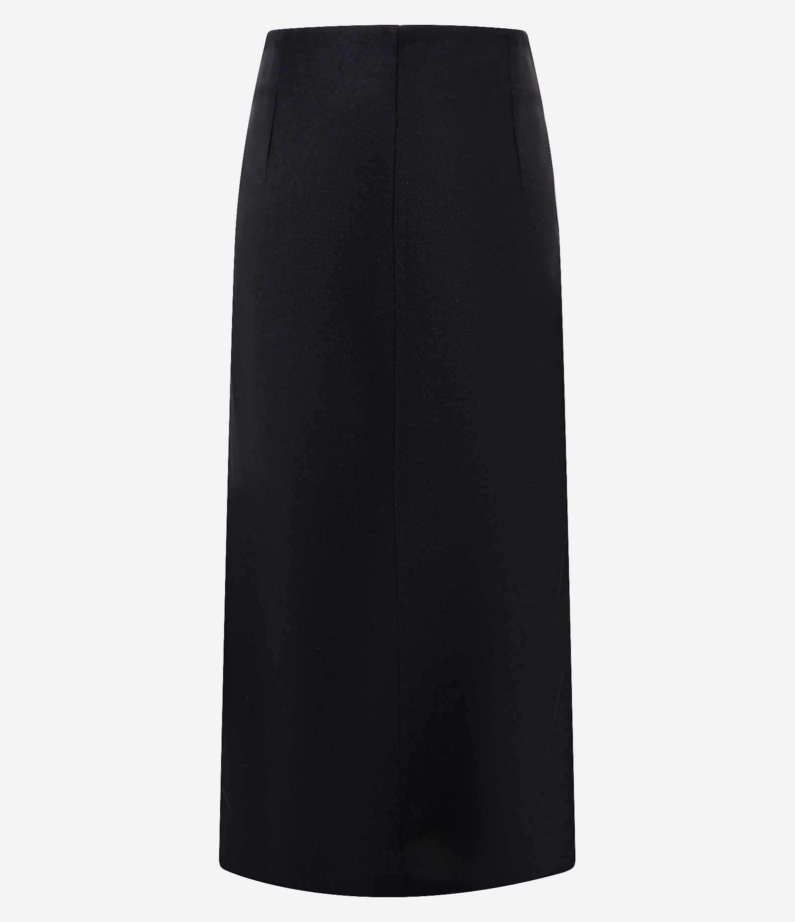 Saia Long Midi em Viscolinho com Botões Forrados Preto 8