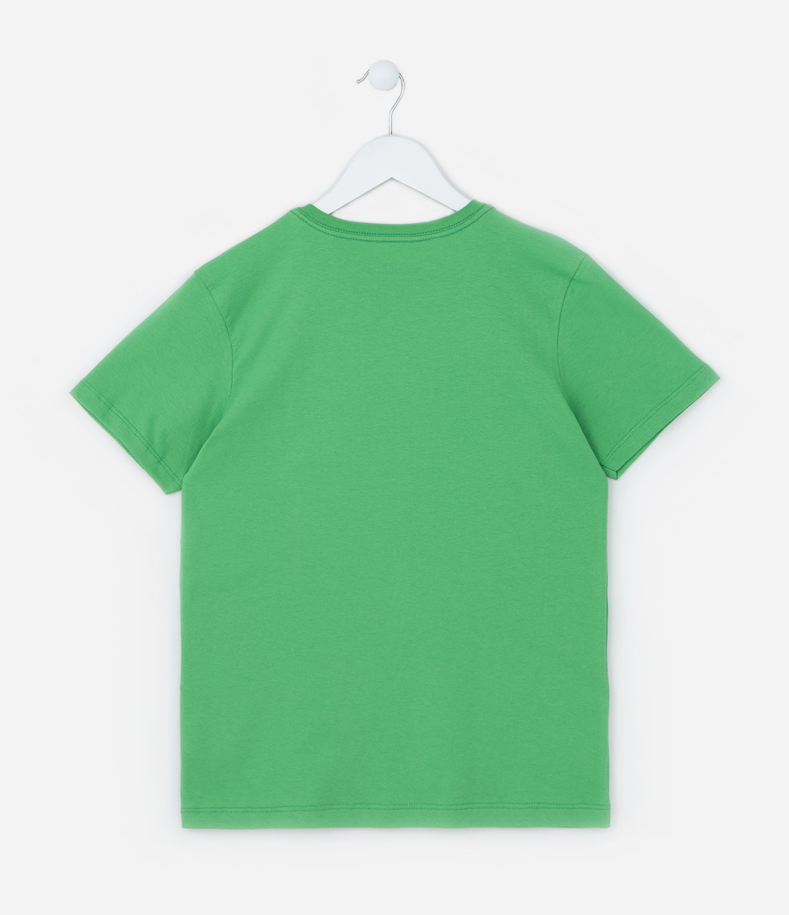 Camiseta Infantil com Estampa Minecraft em Paetês - Tam 5 a 14 Anos Verde 2