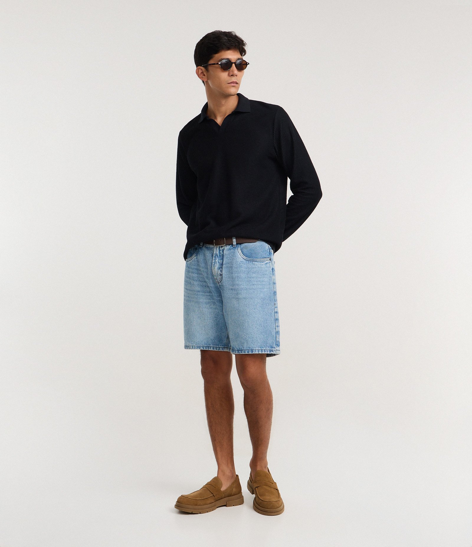 Bermuda Reta em Jeans Azul 2