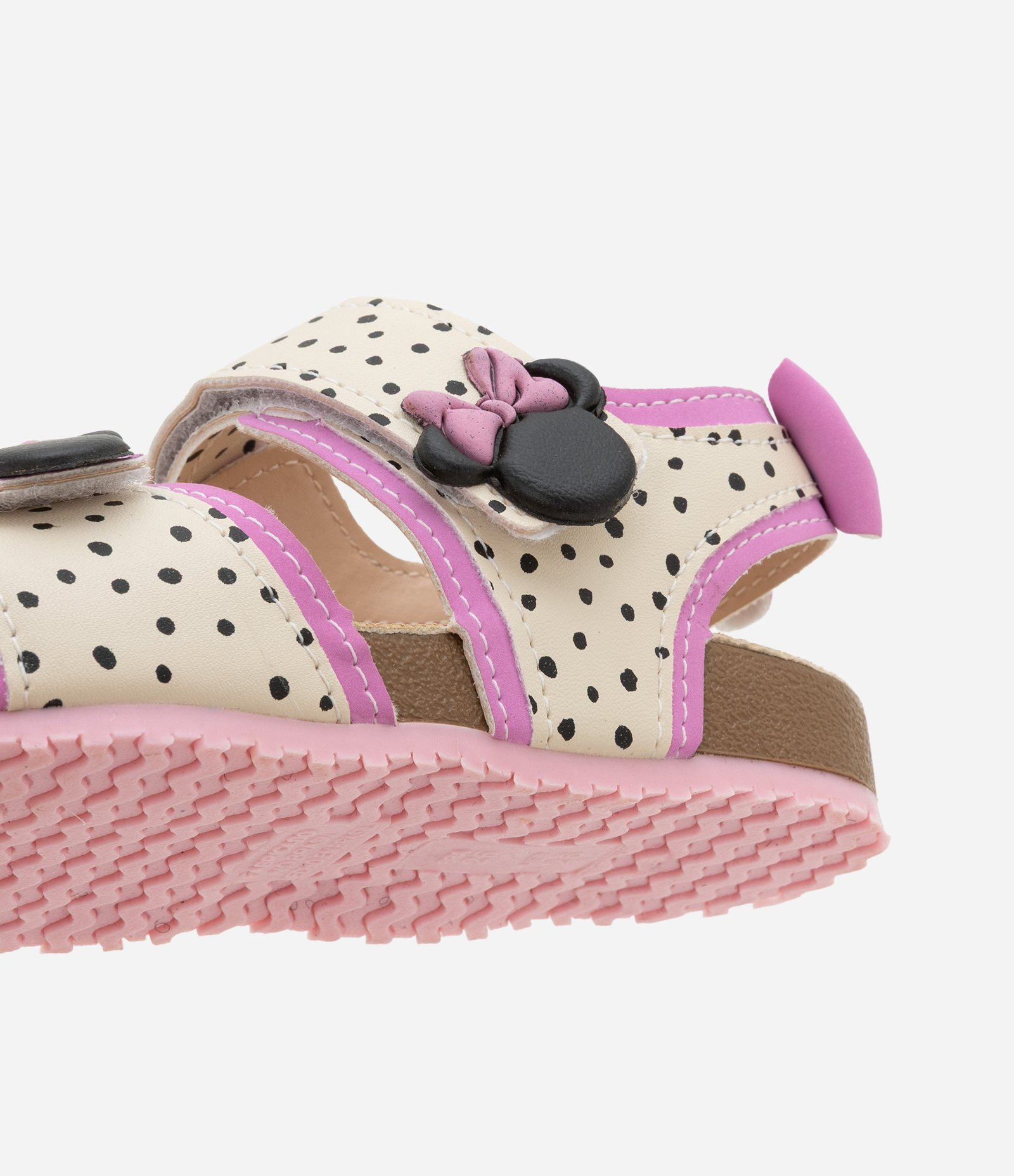 Sandália Infantil com Velcro e Patchs da Minnie - Tam 20 a 27 Rosa 3