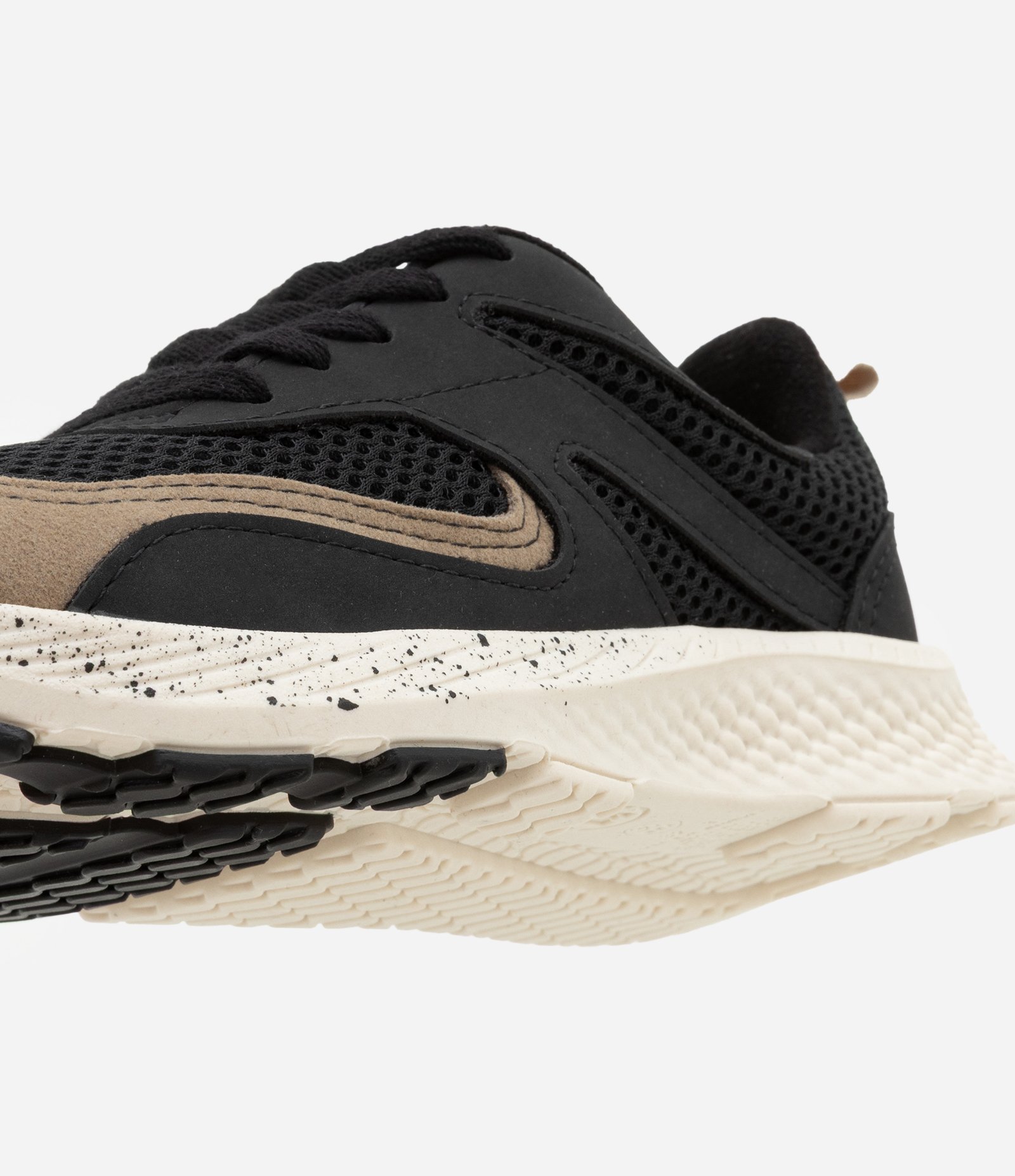 Tênis Esportivo Infantil com Recortes Molekinho - Tam 28 ao 36 Preto/Bege 2