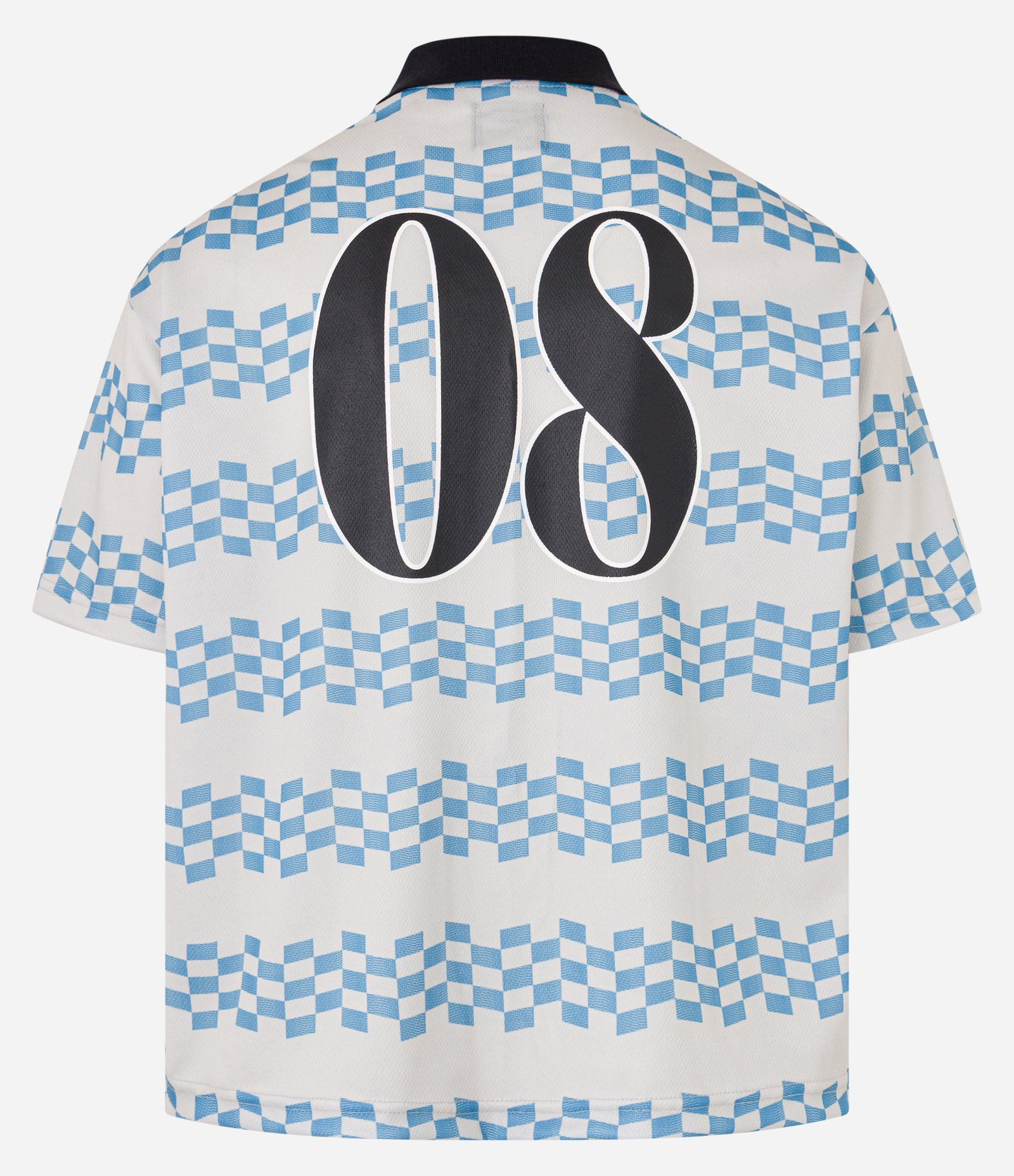 Camiseta Boxy Sportcore em Tecnologia Dry com Estampa Listrada Off White/ Azul 10