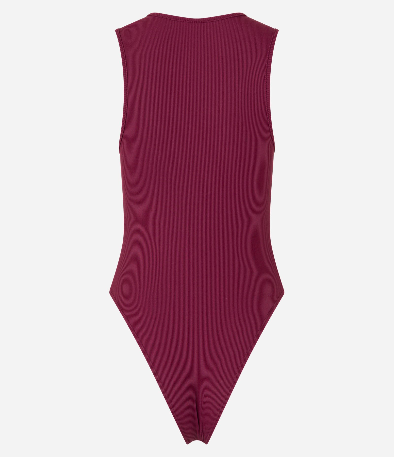 Body sem Manga em Ribana de Poliamida Bordô 6