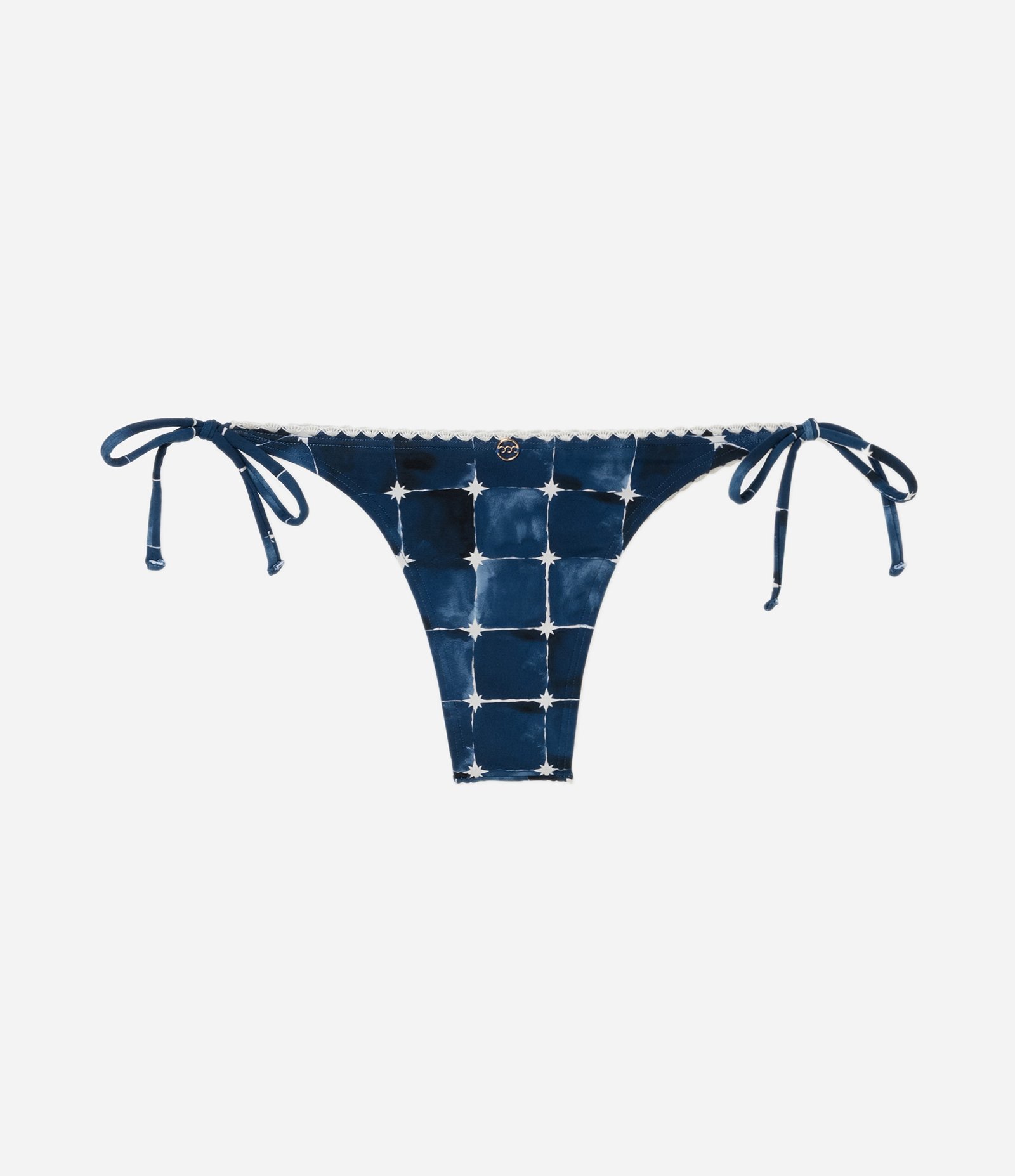 Biquíni Calcinha Lacinho em Microfibra com Estampa Azulejos Azul 6