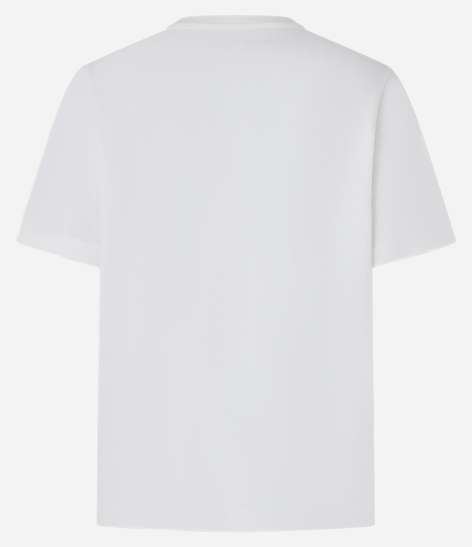Camiseta Básica em Cotton com Gola Redonda Branco 6