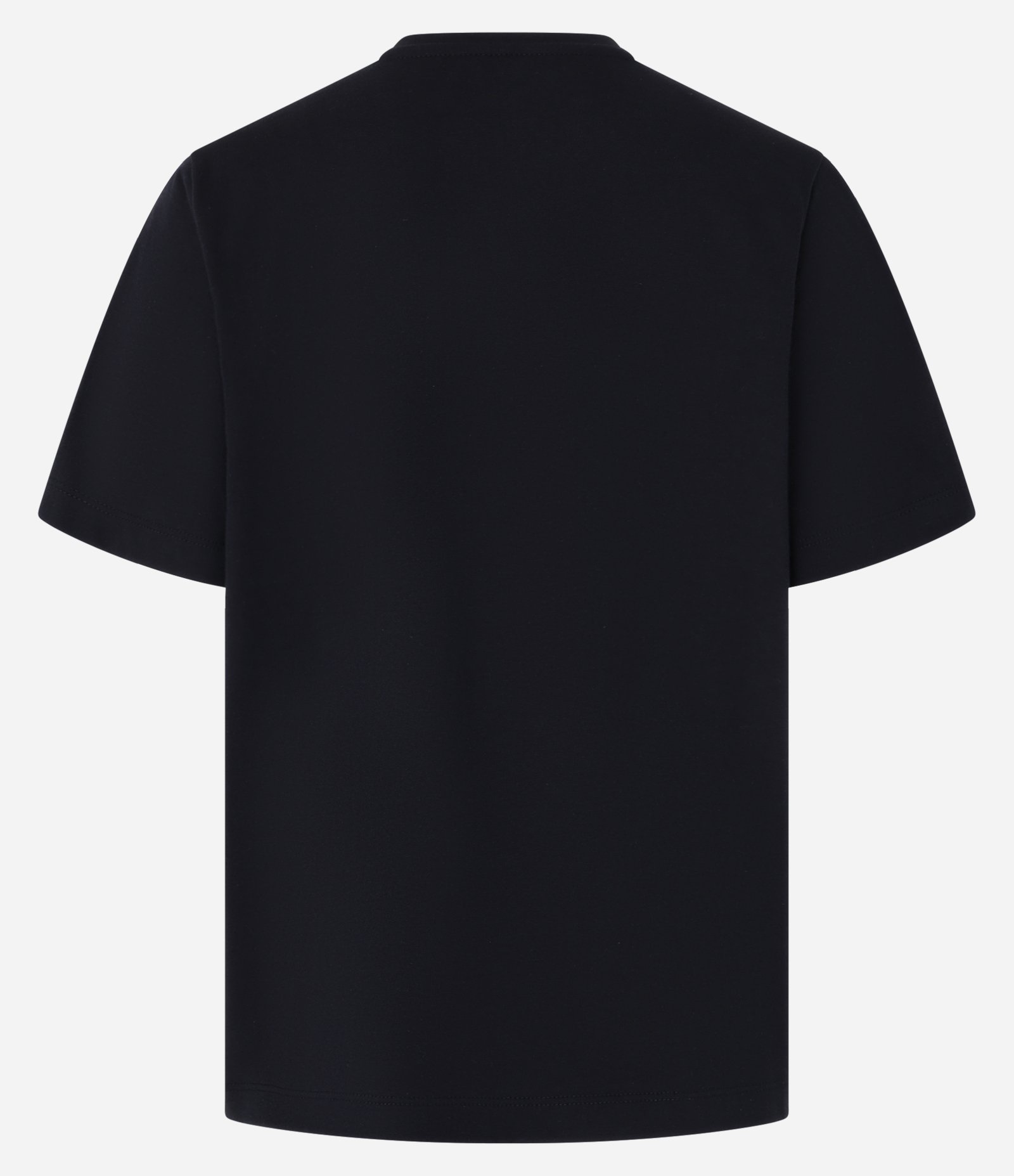 Camiseta Básica em Cotton com Gola Redonda Preto 6