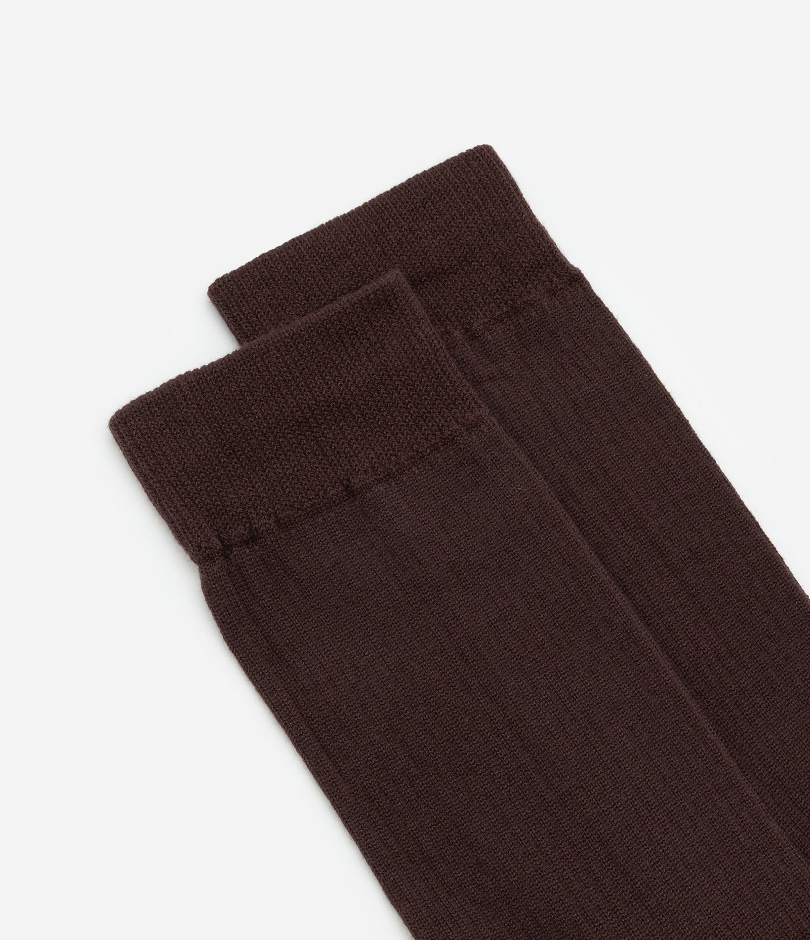 Meia Cano Médio em Viscose Texturizada Marrom 4