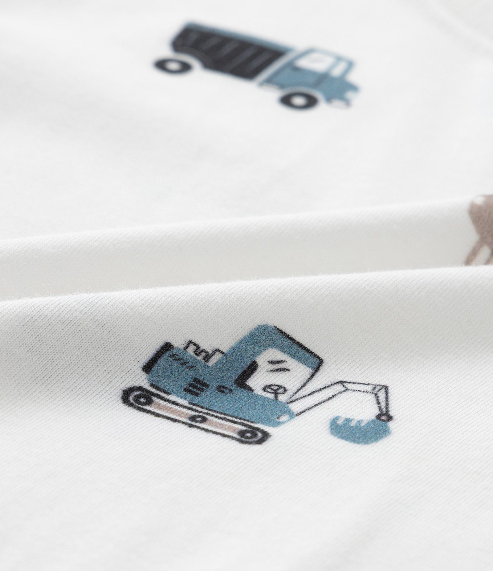 Camiseta Infantil com Estampa Carrinhos - Tam 1 a 6 Anos Branco 3