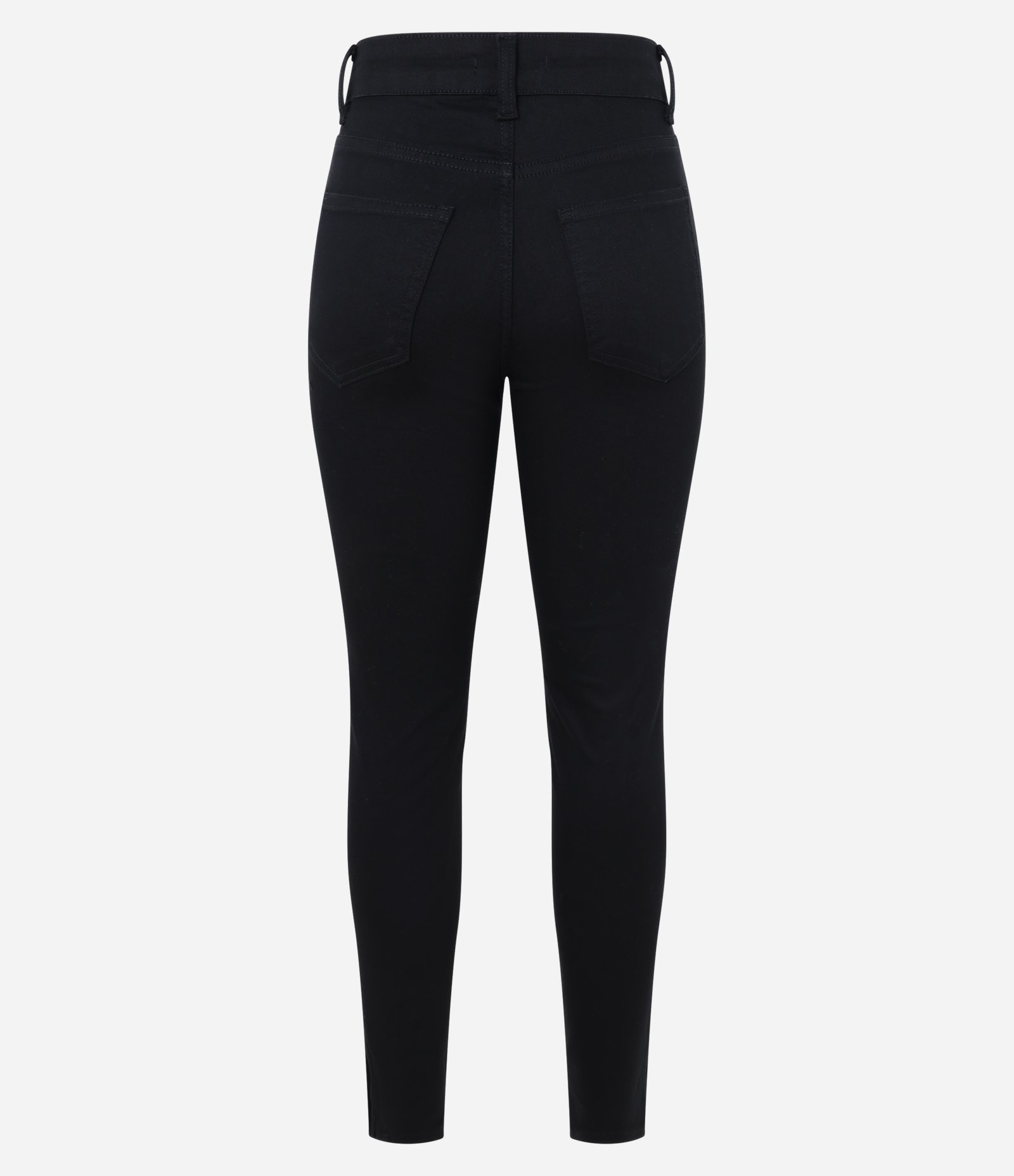Calça Skinny em Sarja com Elastano e Cintura Alta Preto 7