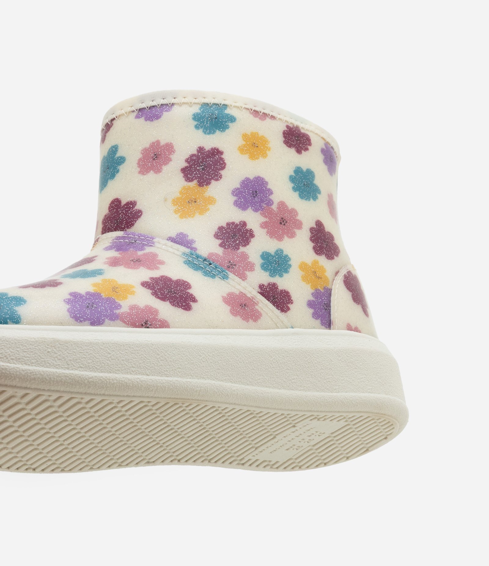 Bota Infantil com Forro Peludinho e Estampa Floral - Tam 20 ao 30 Multicores 3