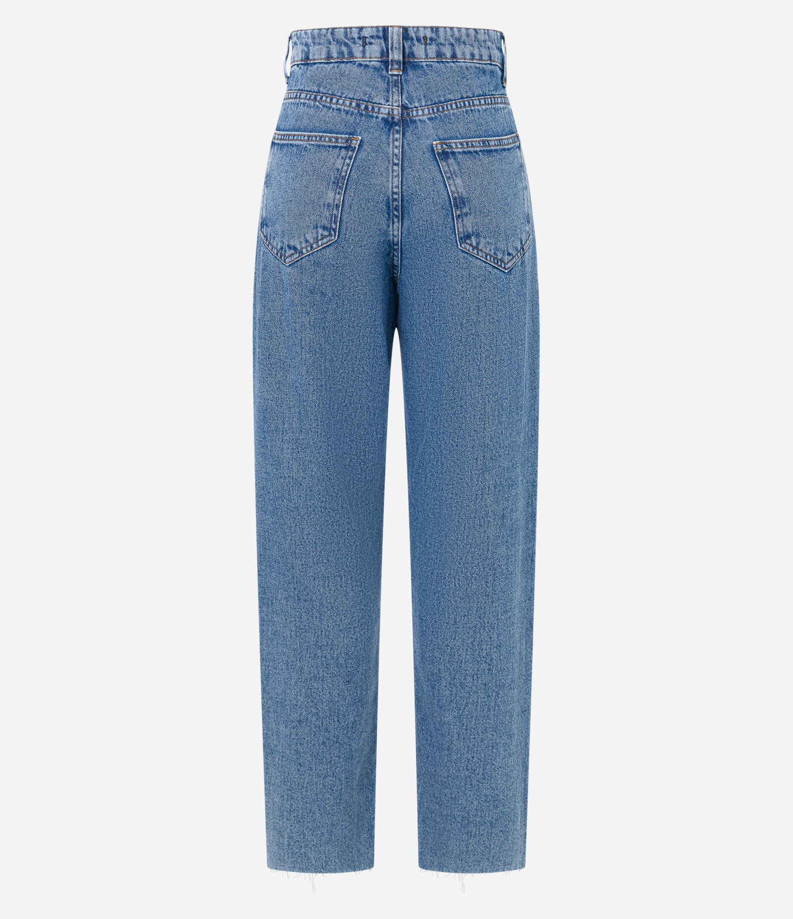 Calça Mom Jeans com Brilhos Aplicados Azul 7
