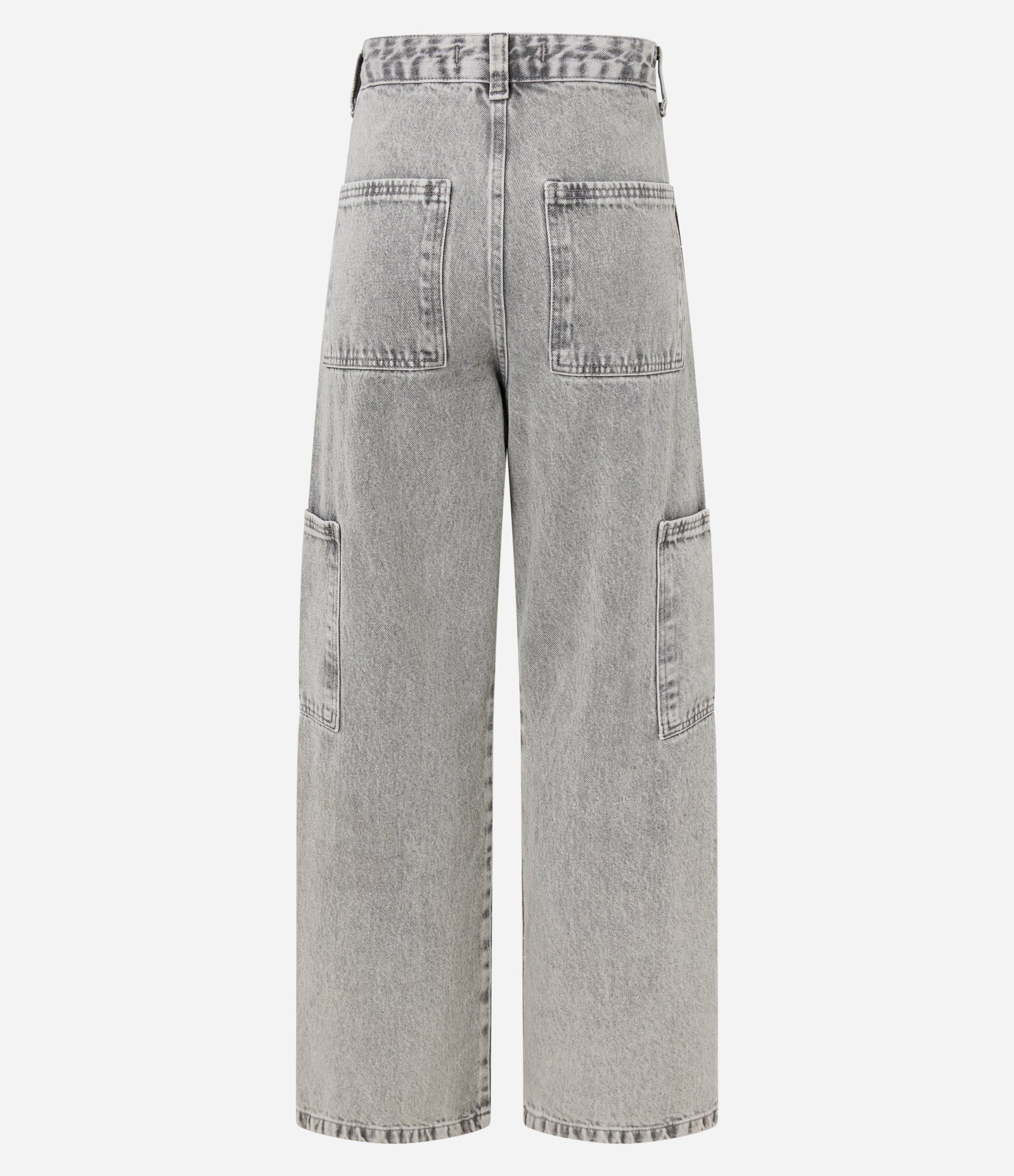 Calça Wide Leg em Jeans com Recorte Transversal e Bolso Cargo 7