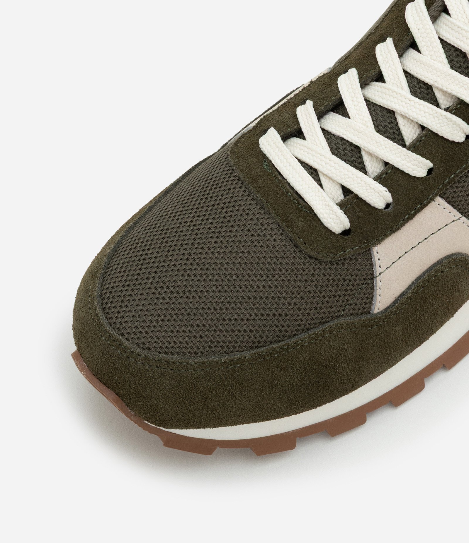 Tênis Jogging em Material Sintético com Textura Verde 4