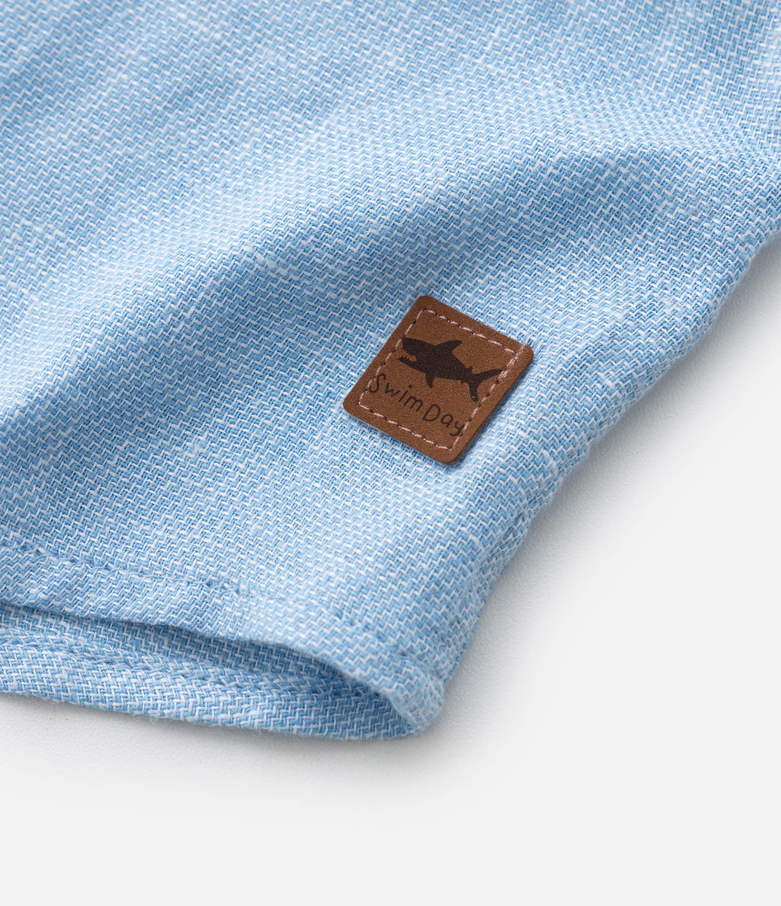 Camisa Infantil em Cambraia com Bolso - Tam 0 a 18 Meses Azul 6