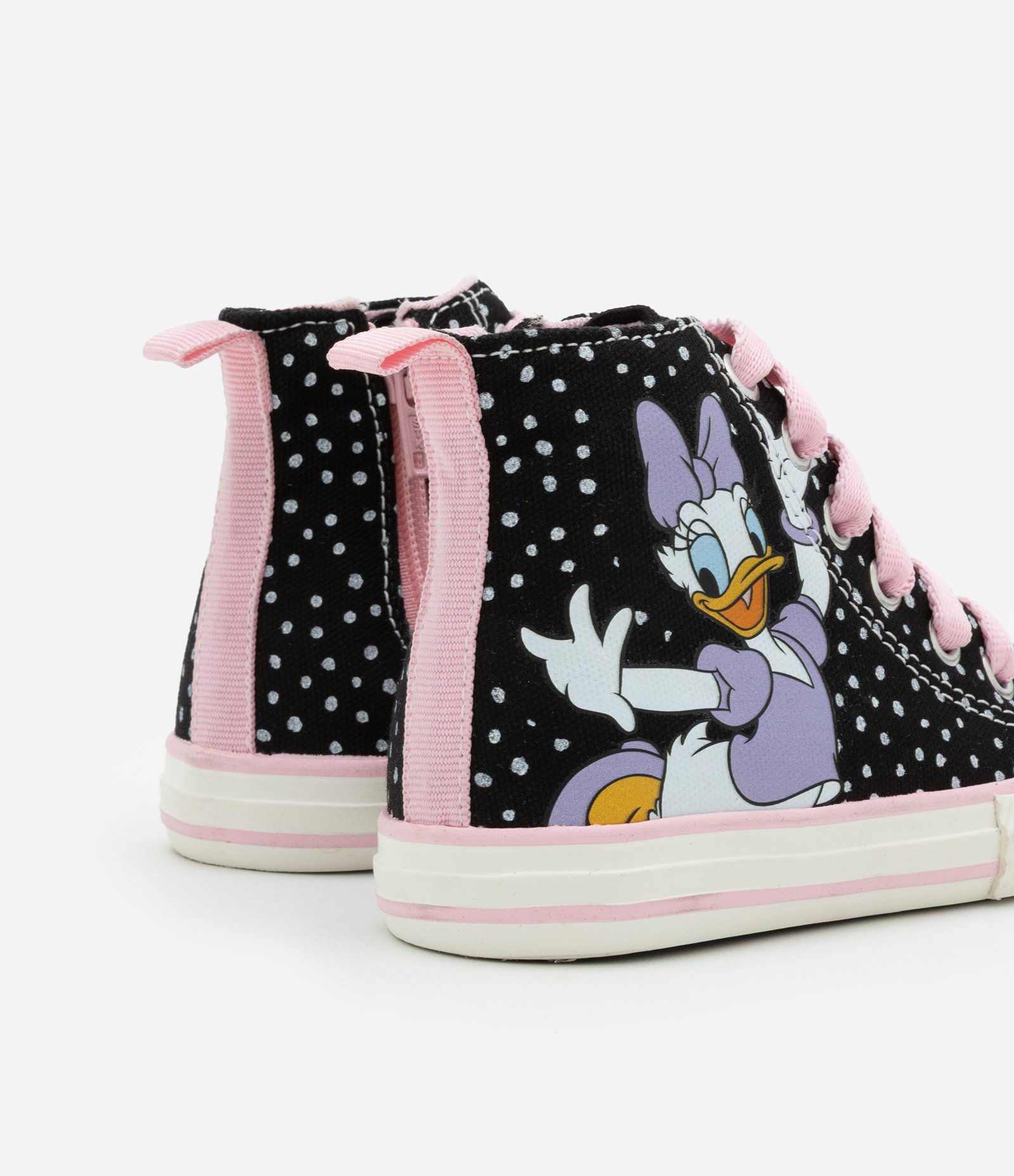 Tênis Infantil Abotinado com Estampa Minnie e Margarida - Tam 20 a 27 Preto 2