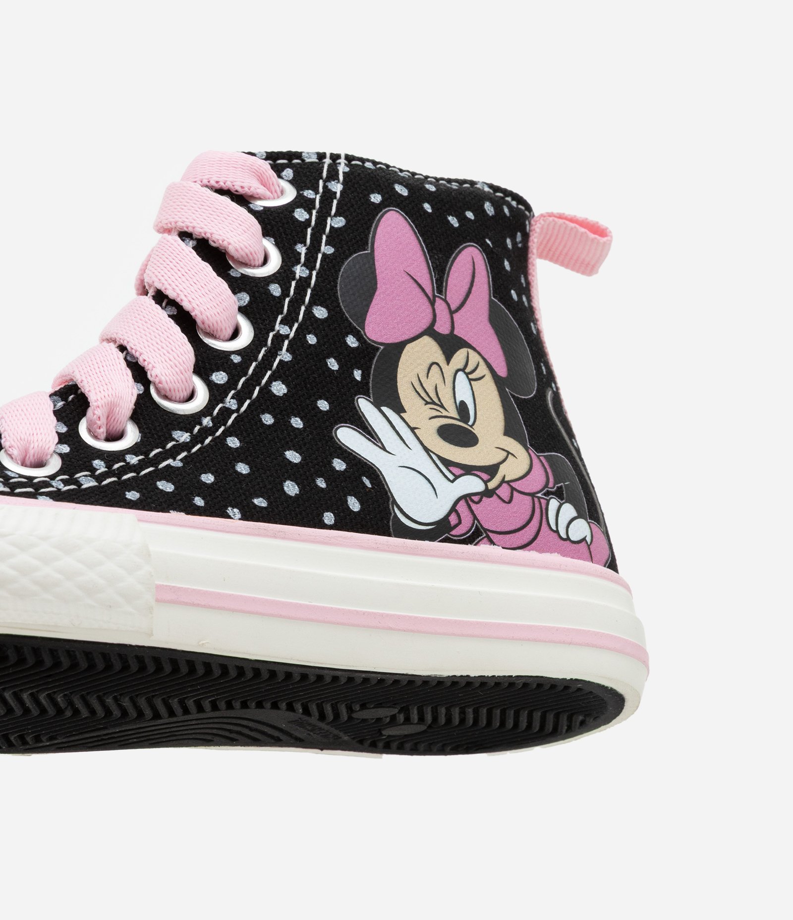 Tênis Infantil Abotinado com Estampa Minnie e Margarida - Tam 20 a 27 Preto 3