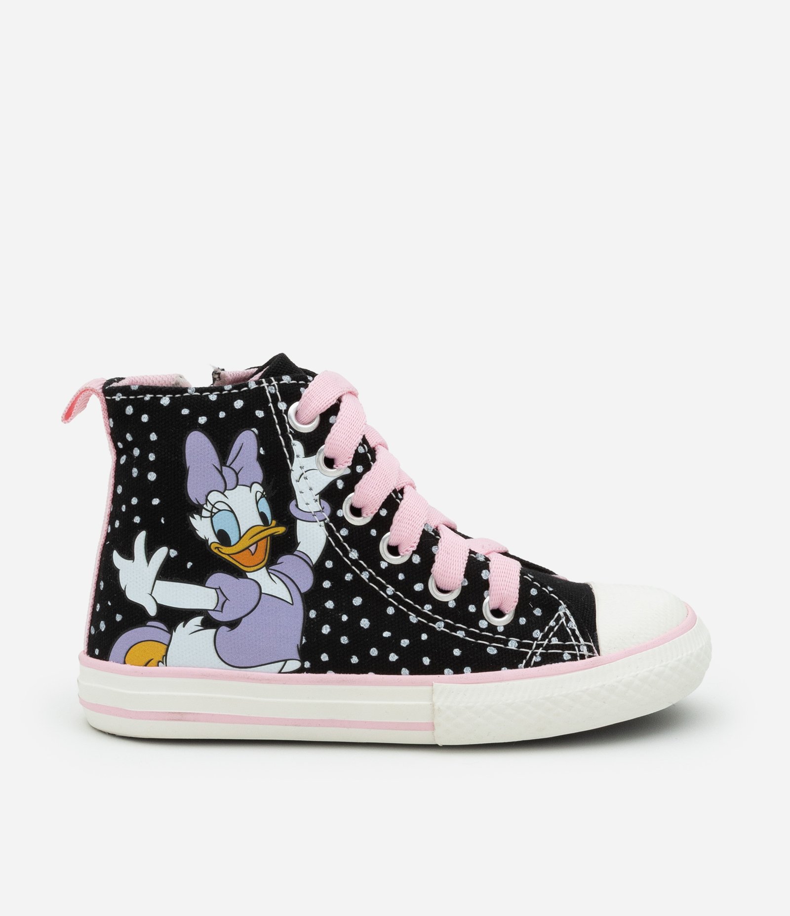 Tênis Infantil Abotinado com Estampa Minnie e Margarida - Tam 20 a 27 Preto 5