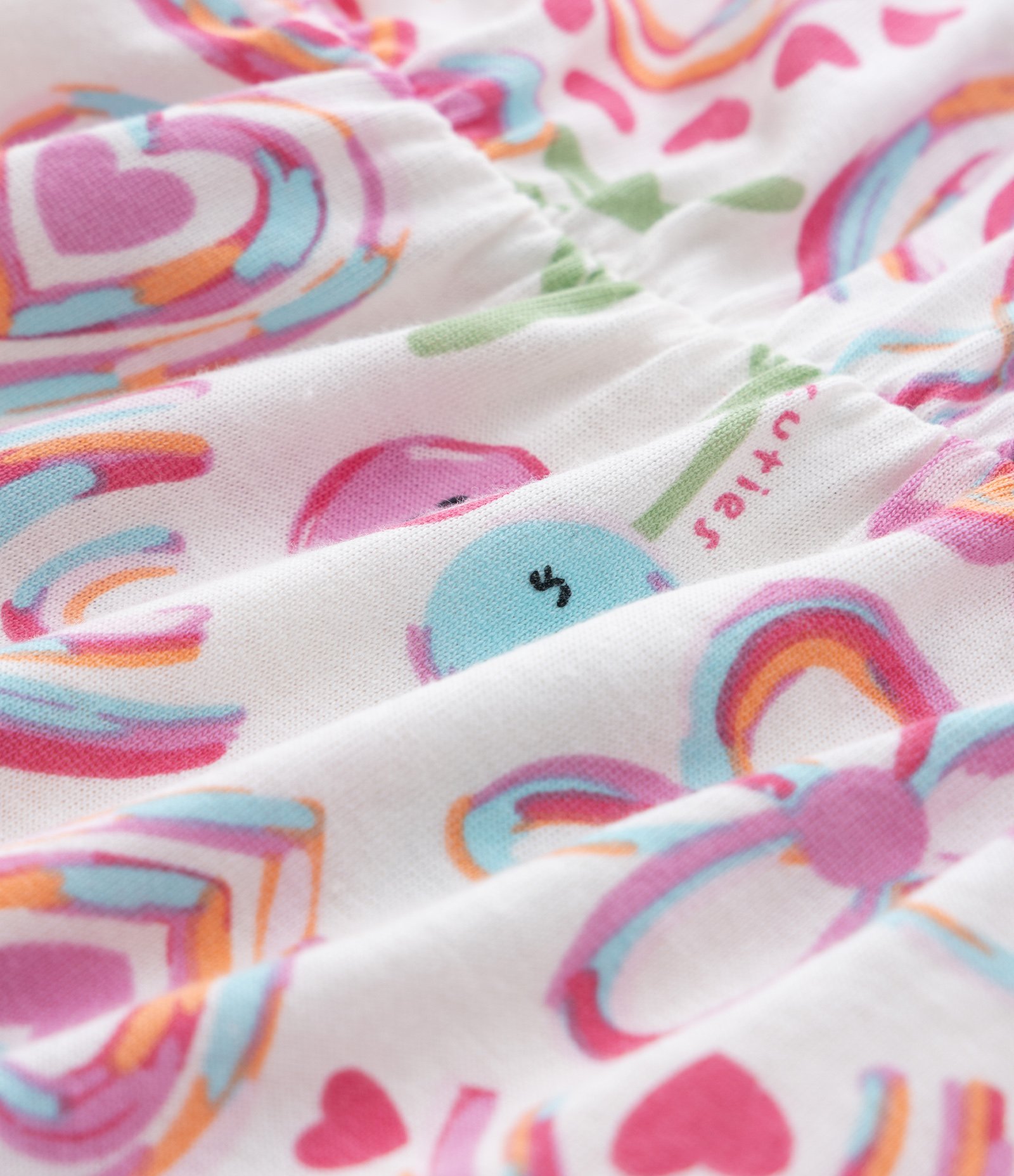 Vestido Infantil com Babados e Estampa Floral - Tam 1 a 6 Anos Rosa/Branco 5