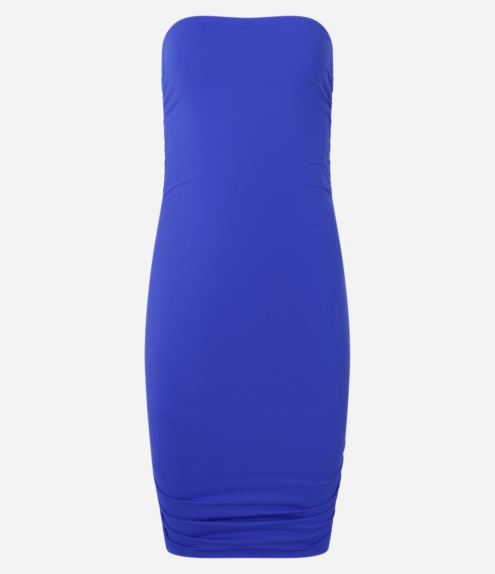 Vestido Curto em Poliamida Tomara que Caia com Drapeado Lateral Azul 5