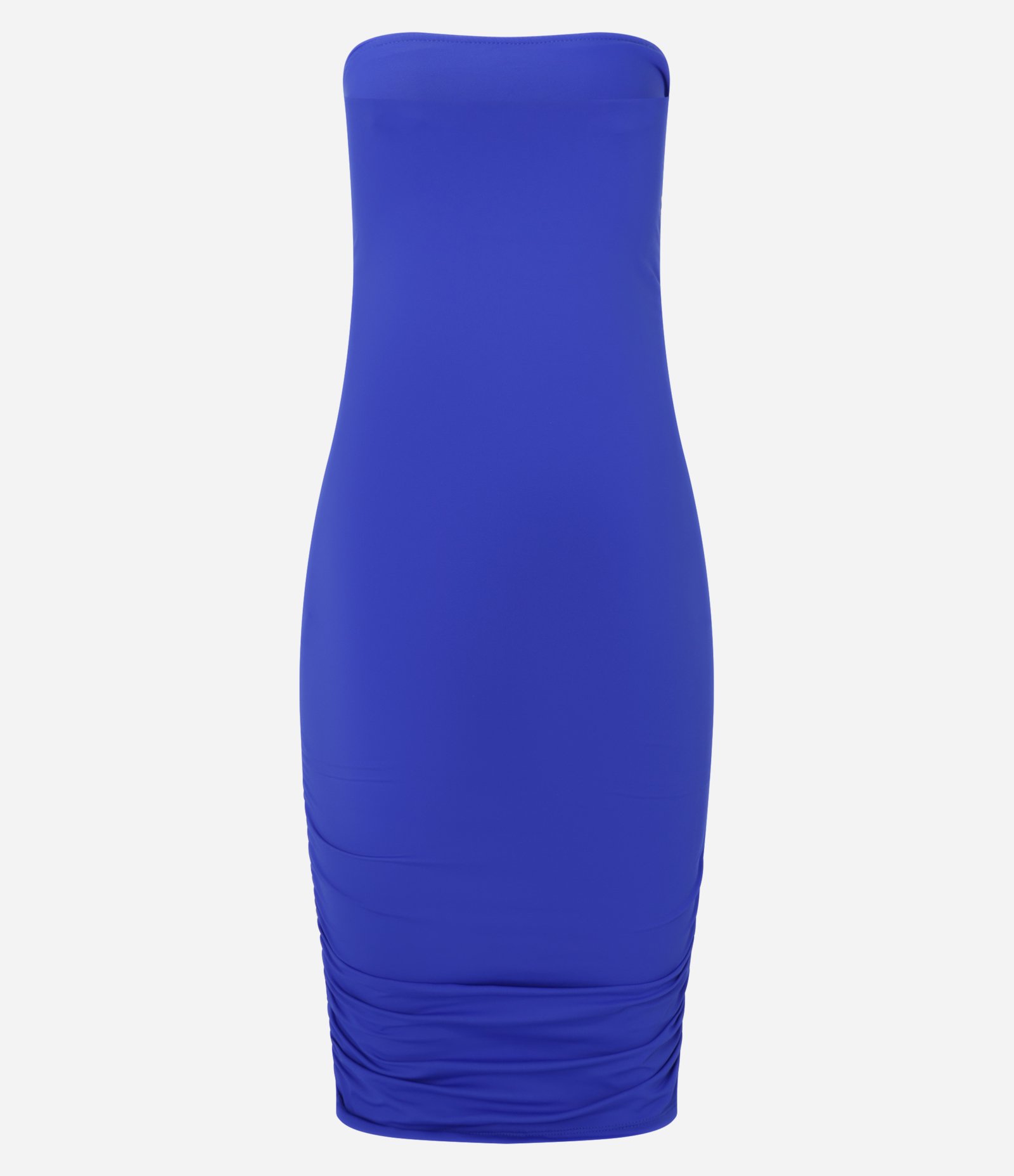 Vestido Curto em Poliamida Tomara que Caia com Drapeado Lateral Azul 6