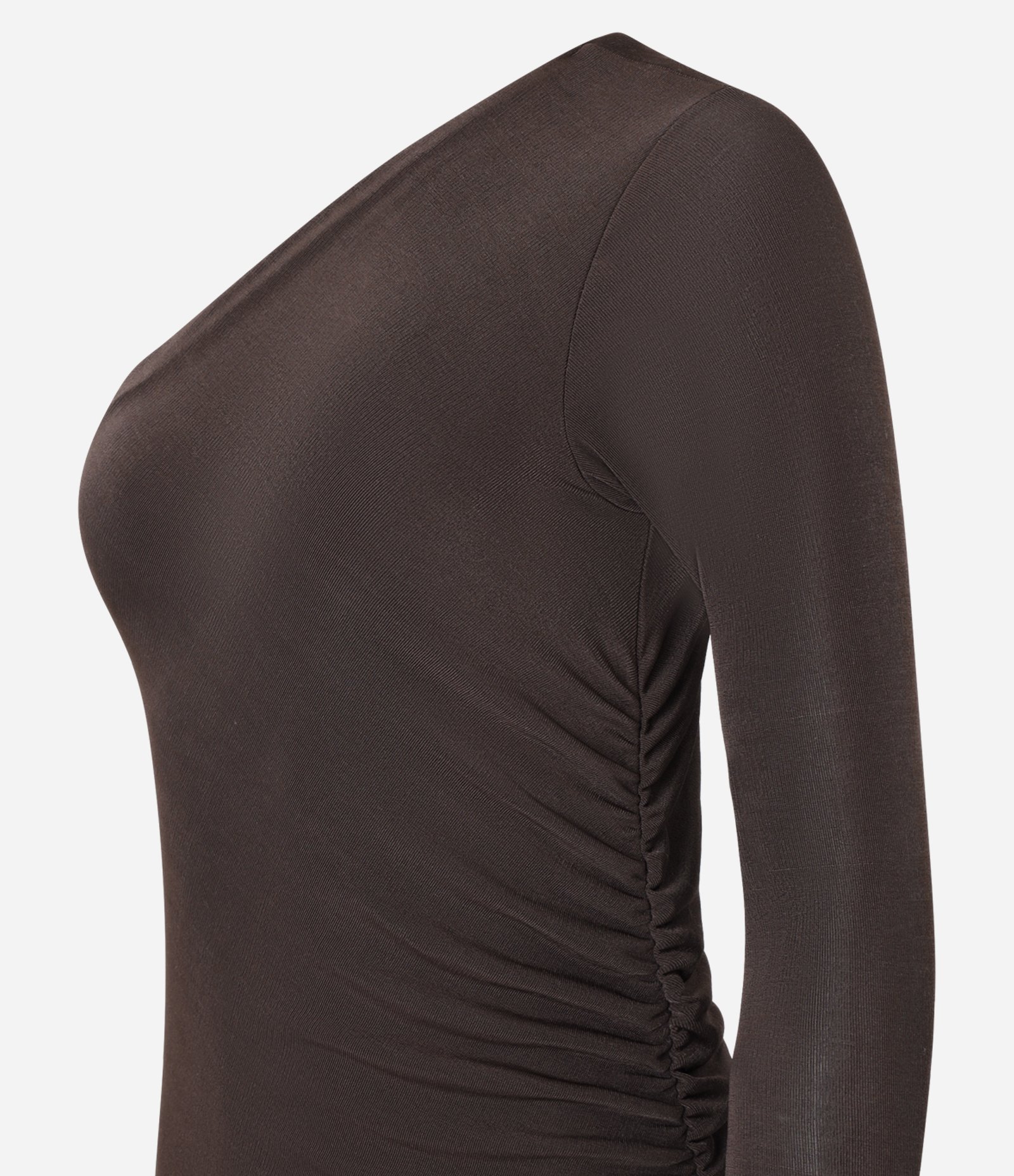 Vestido New Midi em Ribana com Decote Ombro Só 8