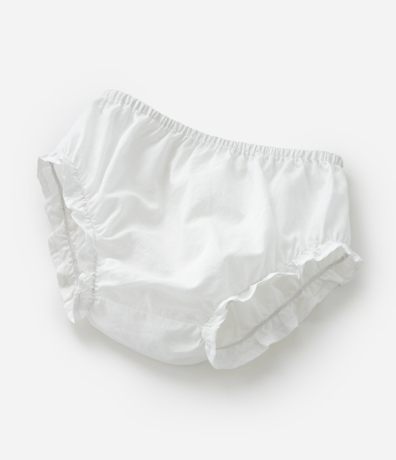 Vestido Infantil em Broderie com Babado e Calcinha - Tam 3 a 18 meses Branco 9