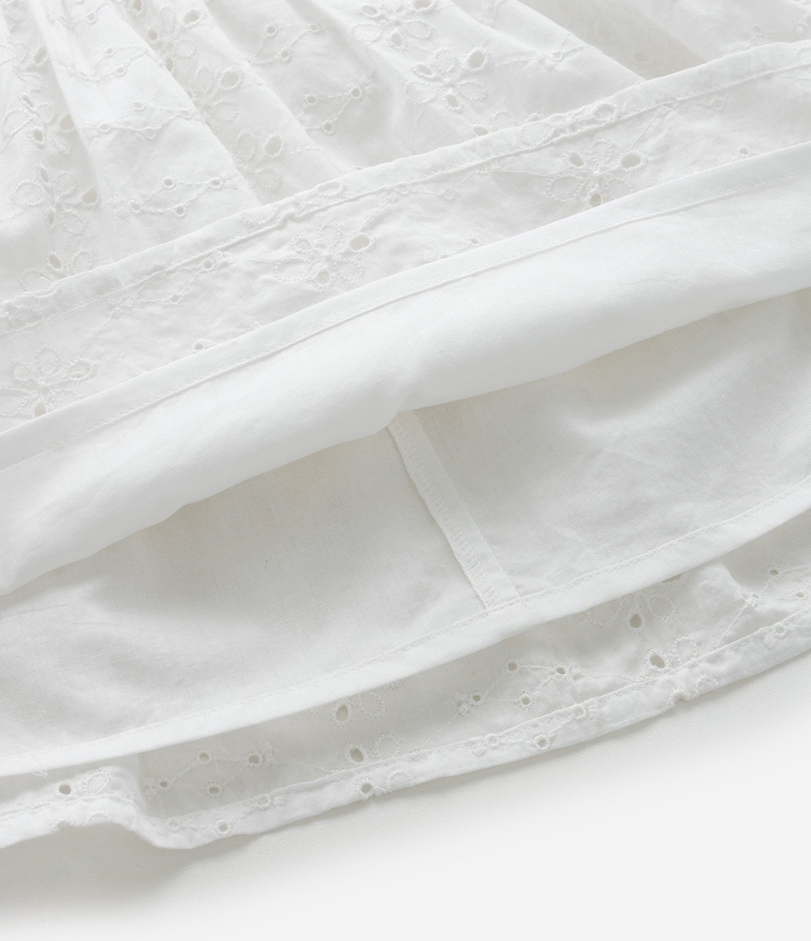 Vestido Infantil em Broderie com Babado e Calcinha - Tam 3 a 18 meses Branco 5