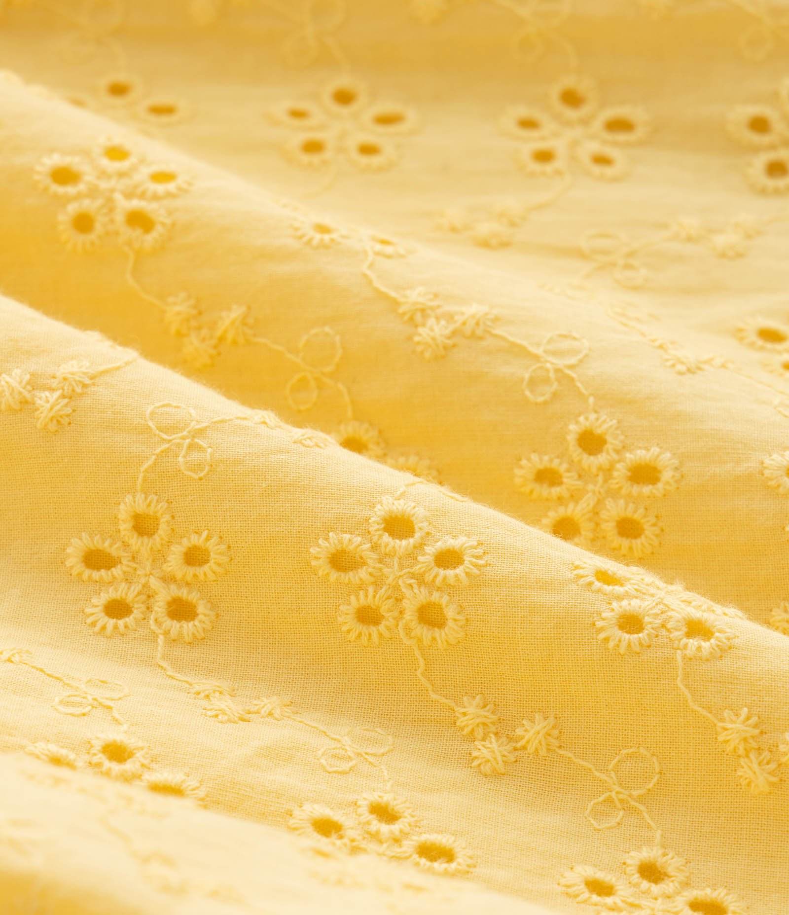 Vestido Balonê Infantil em Laise Texturizado - Tam 1 a 6 Anos Amarelo 4