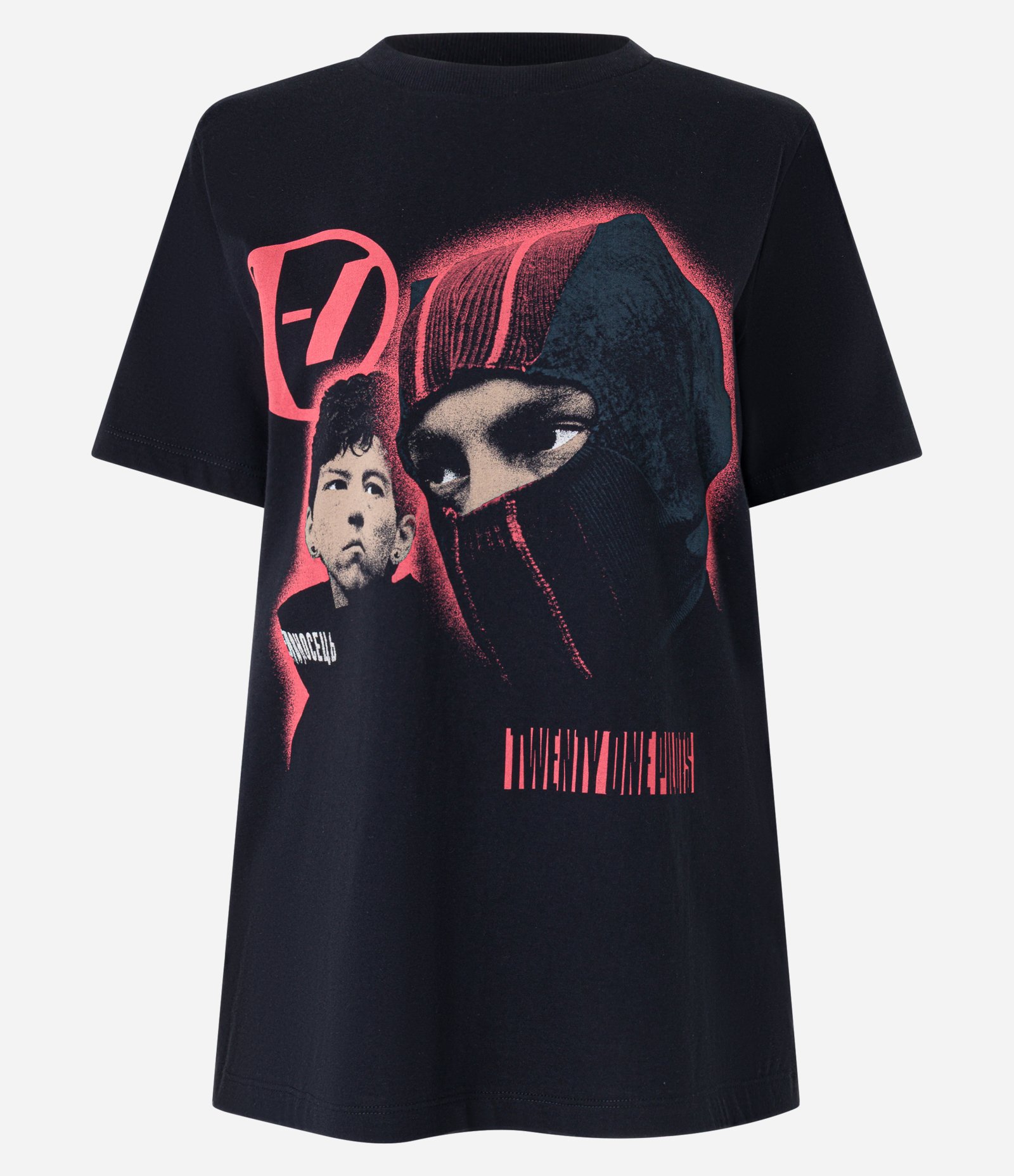 Camiseta T-shirt em Algodão com Estampa Twenty One Pilots Preto 4