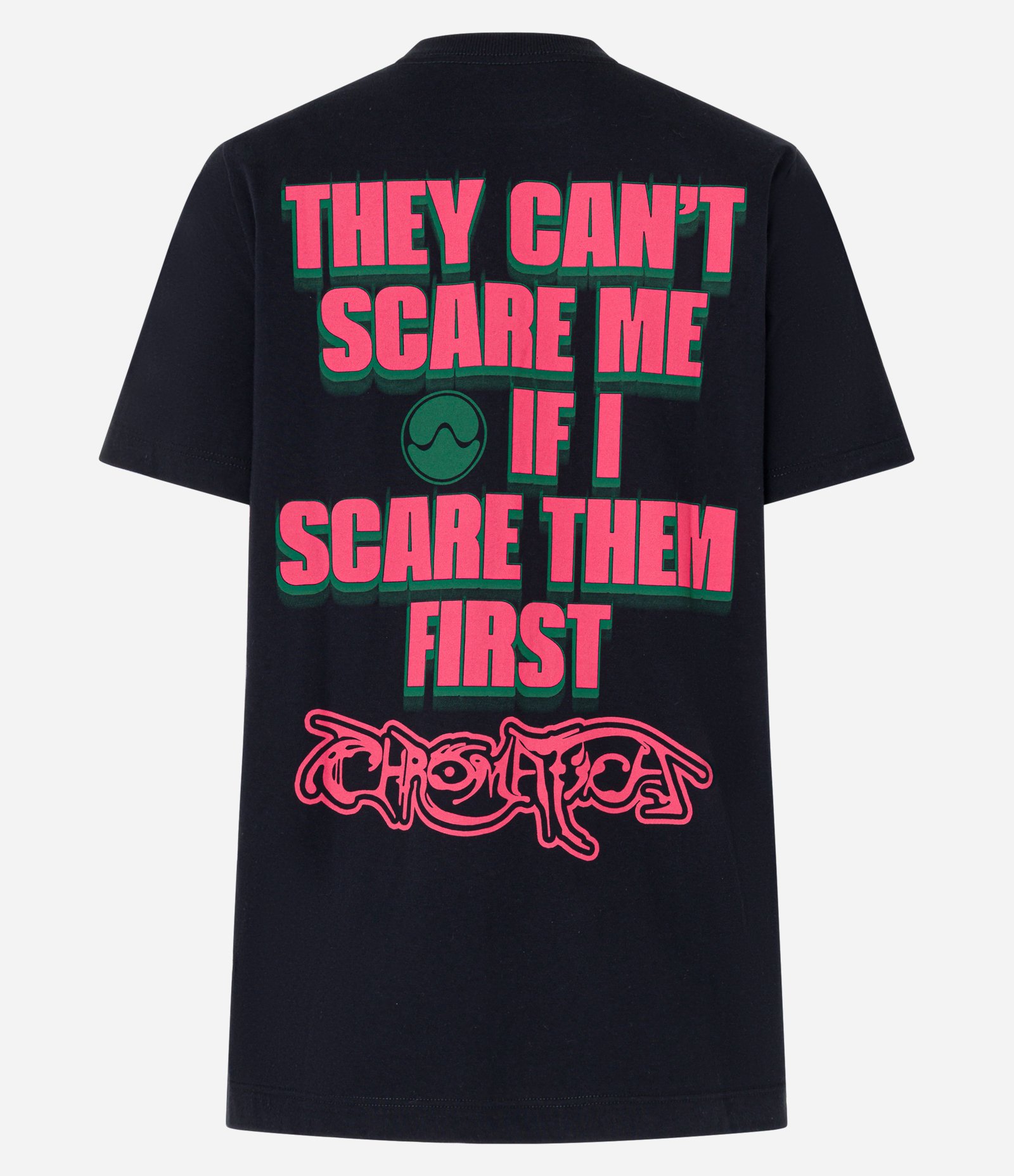 Camiseta T-shirt em Algodão com Estampa Lady Gaga Frente e Costas Preto 6