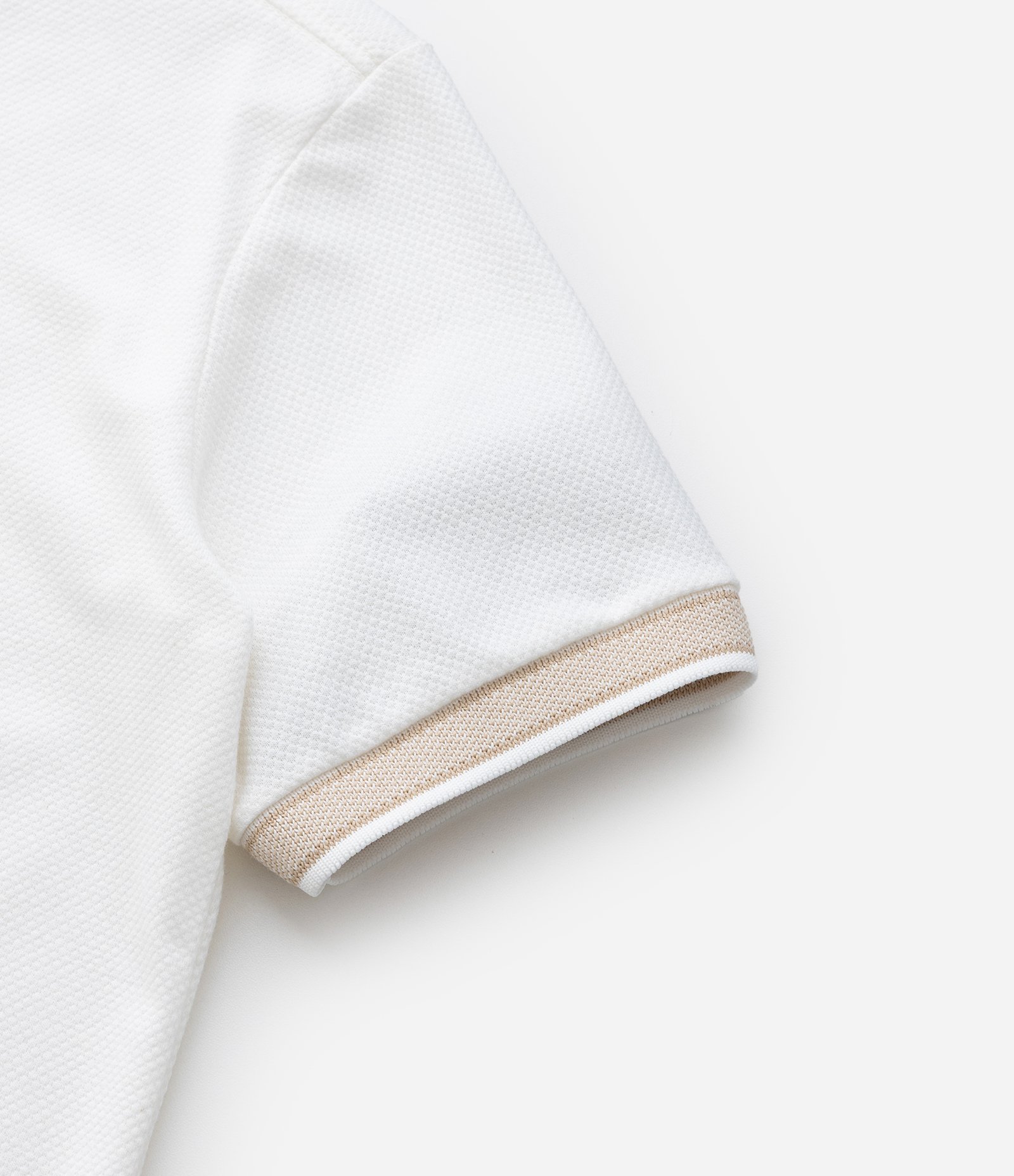 Camiseta Infantil Texturizada com Viés Contrastantes - 5 a 14 Anos Branco 4