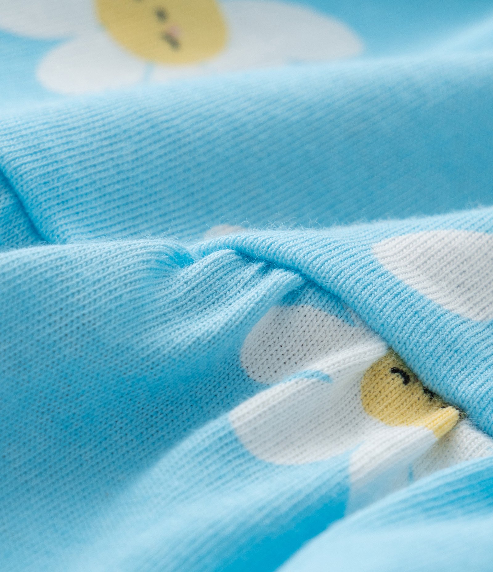 Vestido Infantil com Estampa de Margaridas - Tam 0 a 18 meses Azul 4