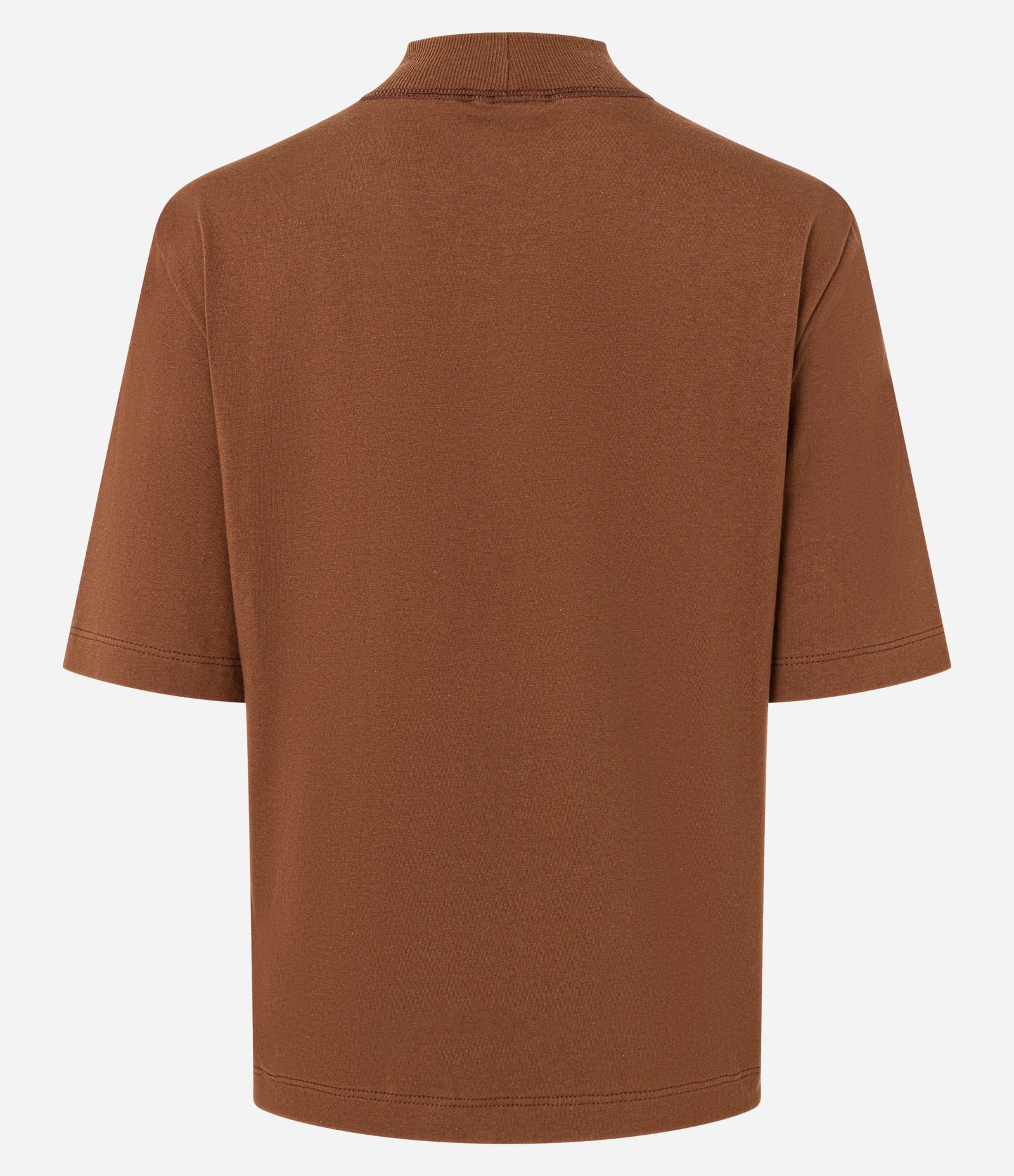 Camiseta em Algodão com Golinha Marrom 5