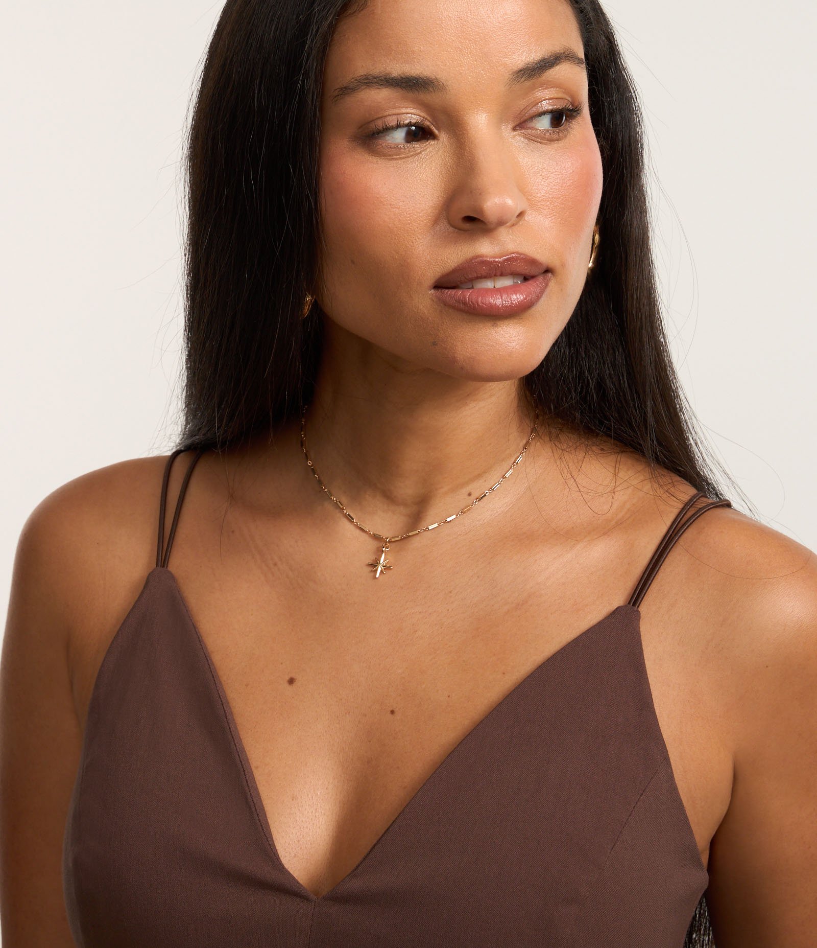 Blusa Cropped Corset em Bengaline com Decote V Marrom Chocolate 4