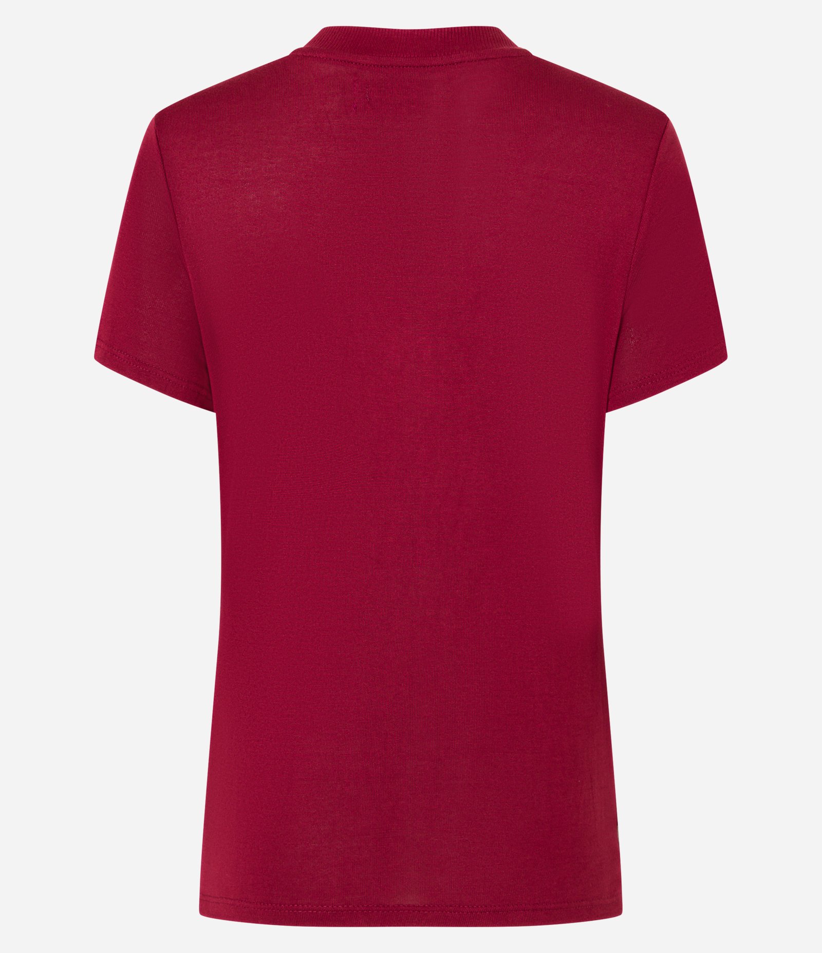 Blusa Básica em Viscose com Gola V em Ribana Bordô 5
