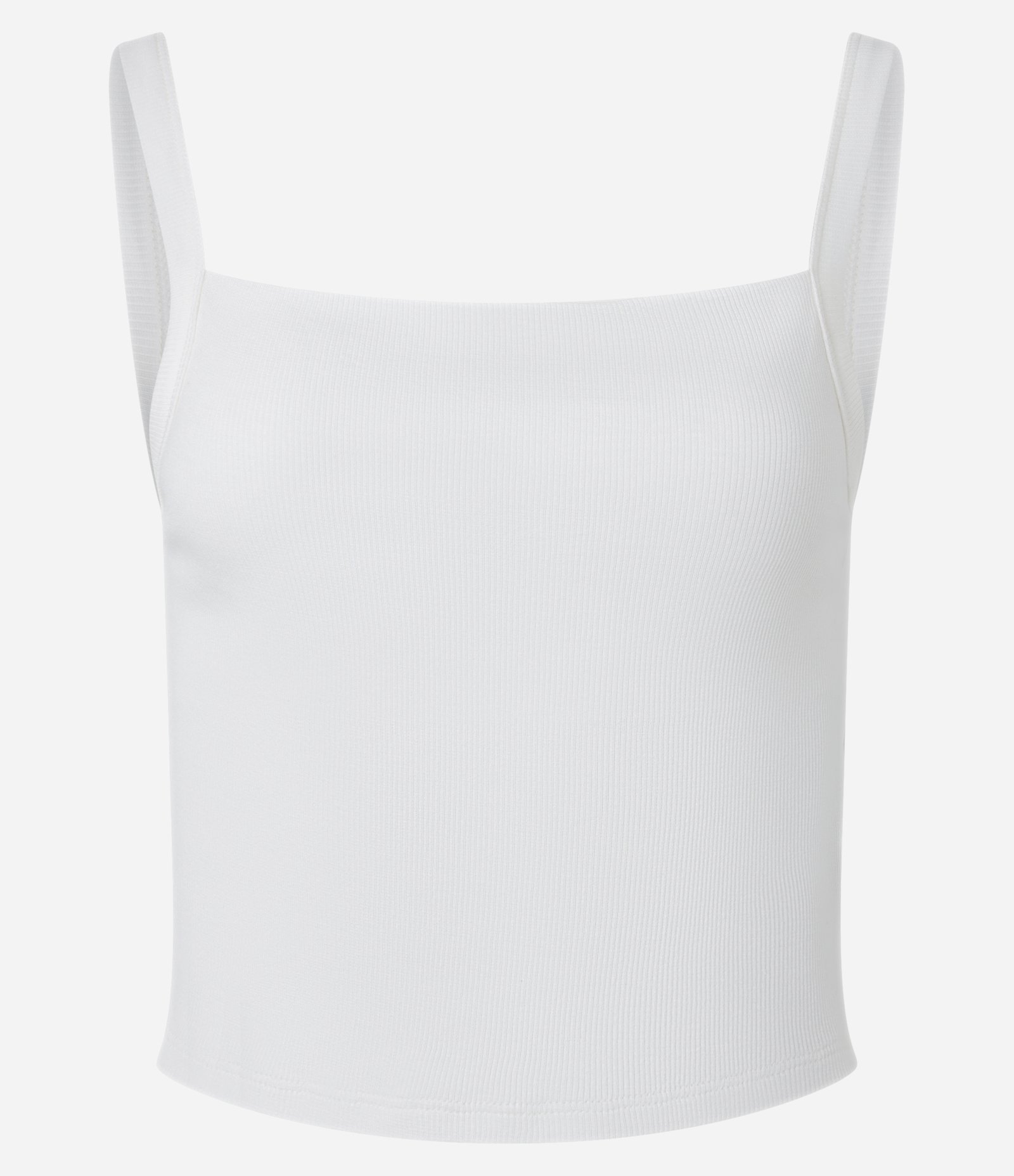 Blusa em Ribana com Alça Fina e Leve Textura Branco 3