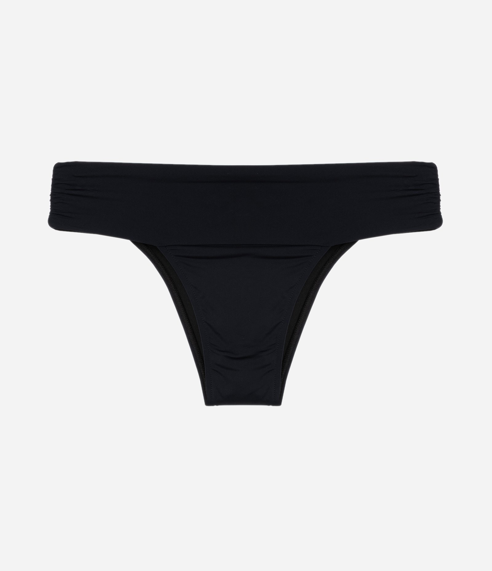 Biquíni Calcinha Pala Larga em Microfibra com Lateral Franzida Preto 5