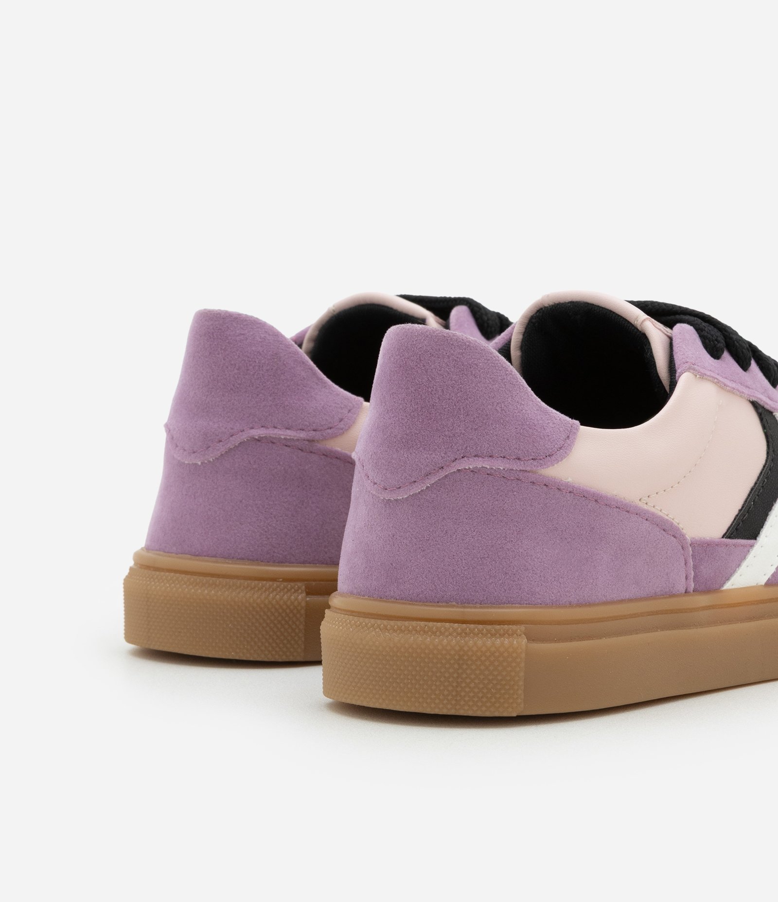 Tênis Infantil com Recortes Contrastantes - Tam 28 ao 34 Roxo/Rosa 5