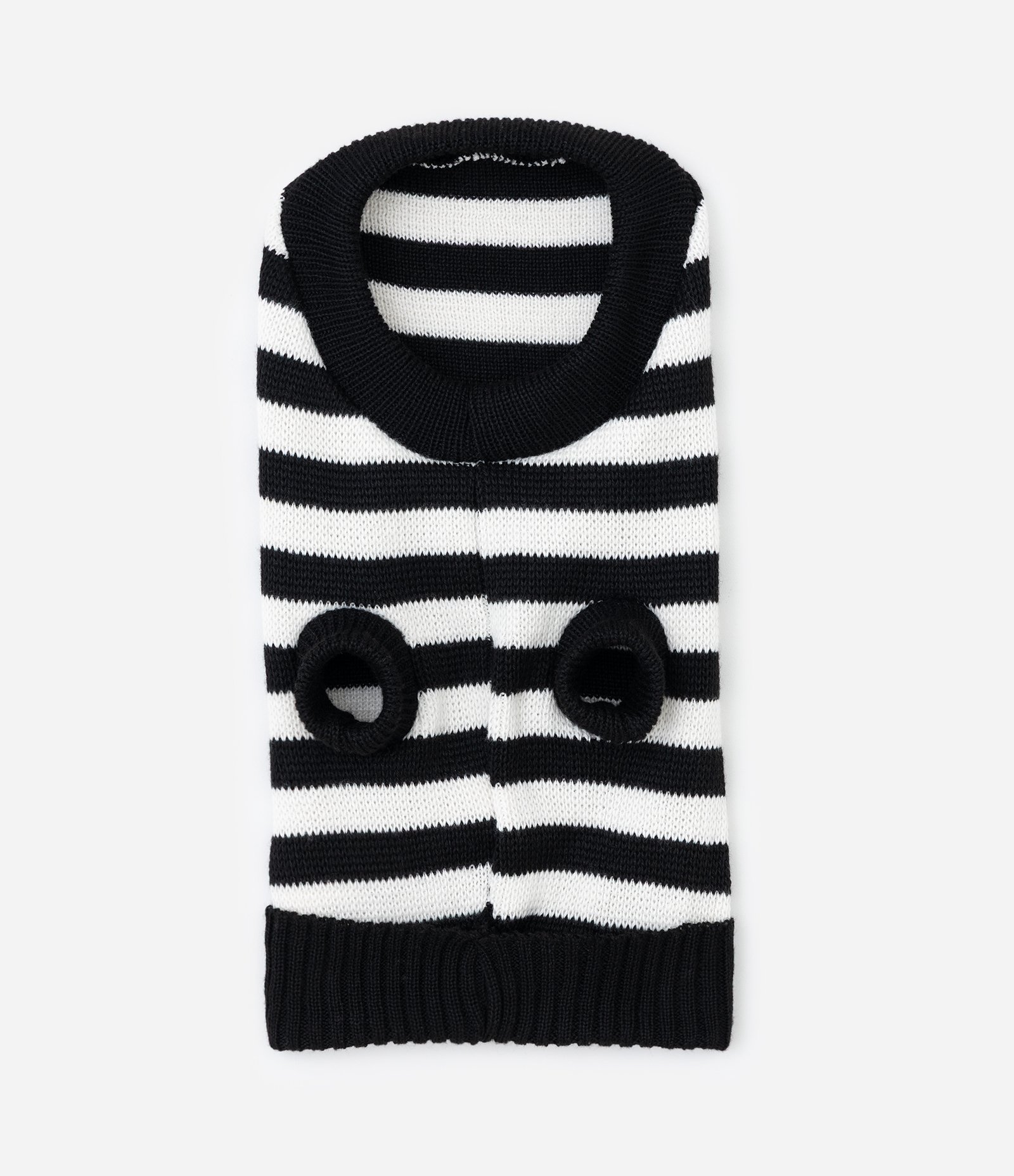 Roupa para Pet com Estampa Listrada Bicolor Preto/Branco 2