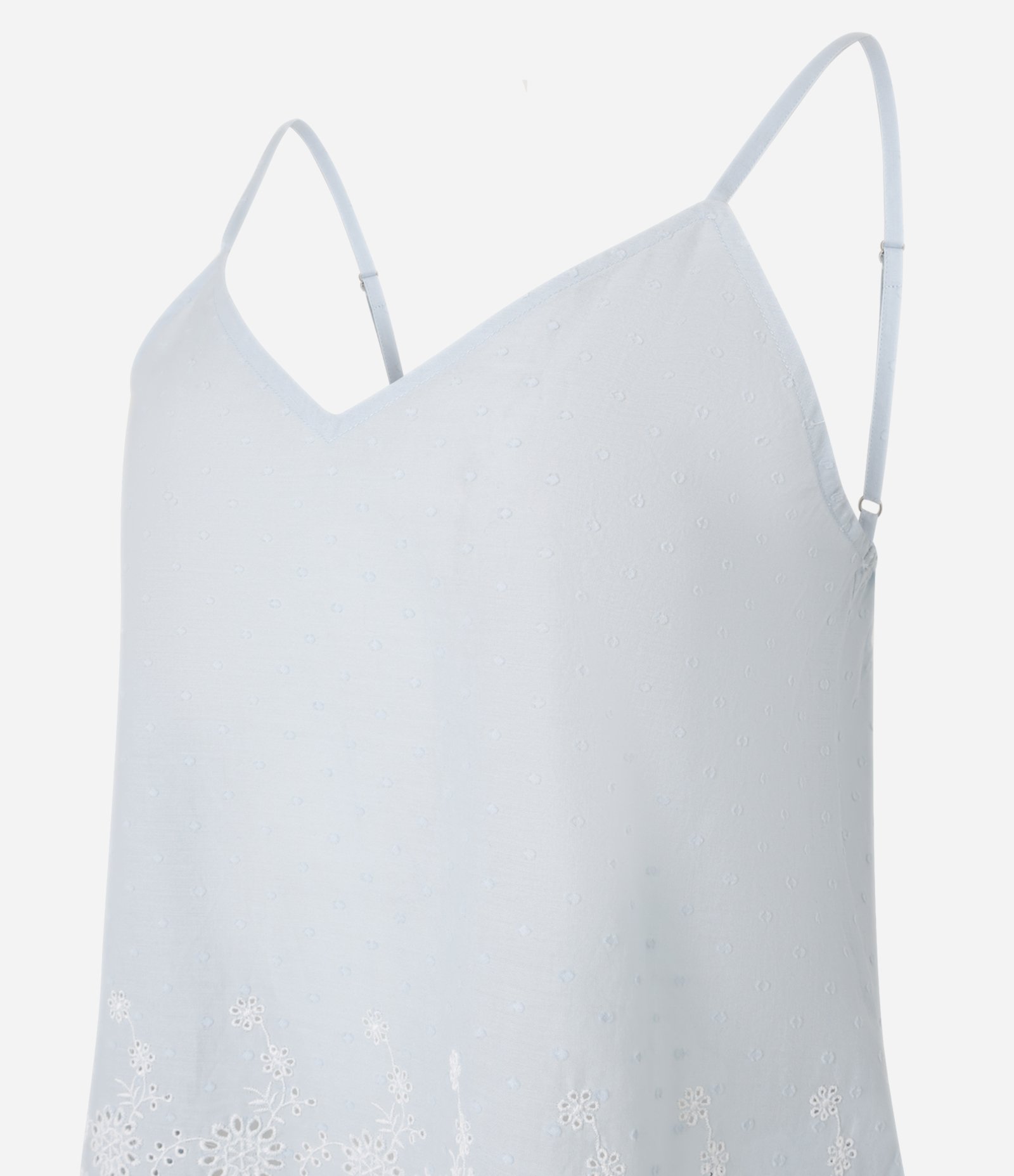 Pijama Short Doll em Algodão com Detalhes Bordados Azul 5