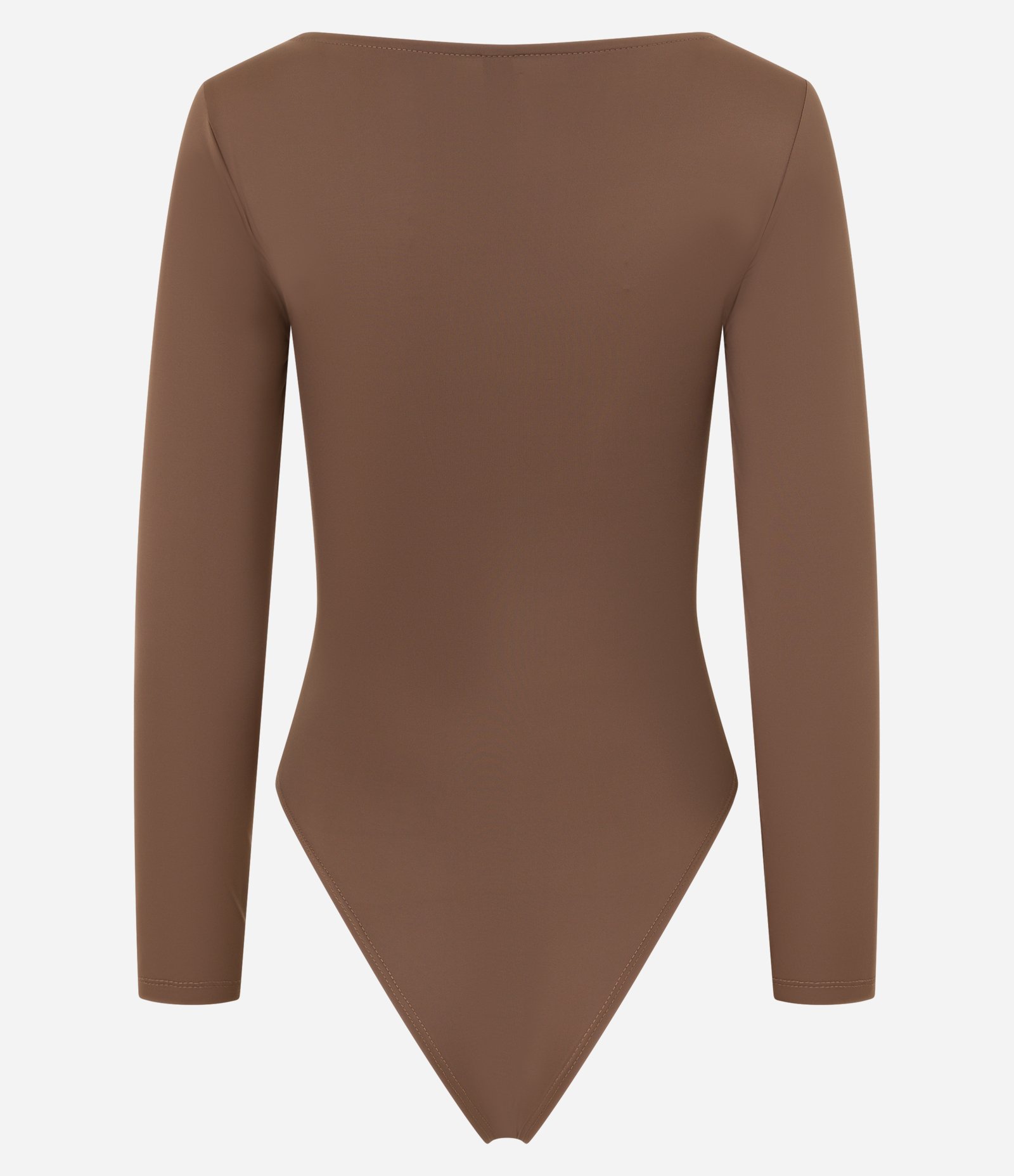 Body em Microfibra com Busto Torcido Marrom 5