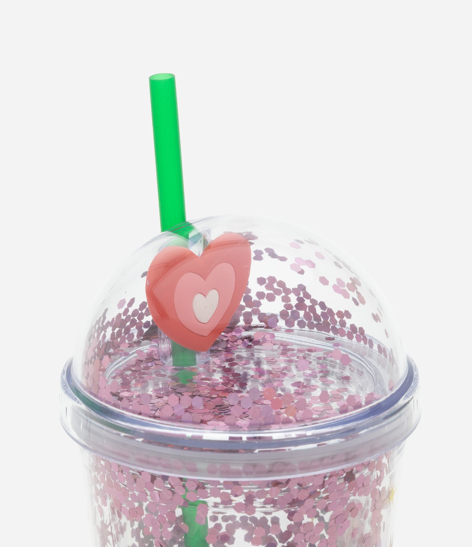 Copo Sundae em Plástico com Canudo e Glitter das Meninas Superpoderosas Rosa 2