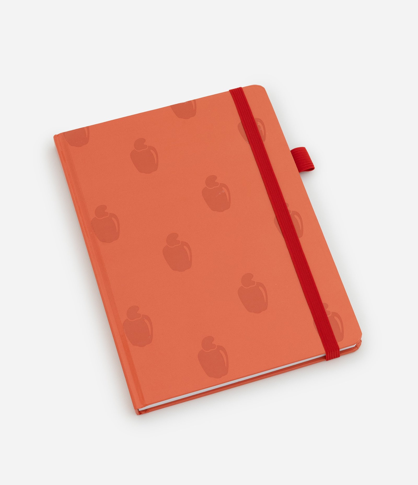 Caderno de Papel Pautado com Estampa de Caju Laranja 1