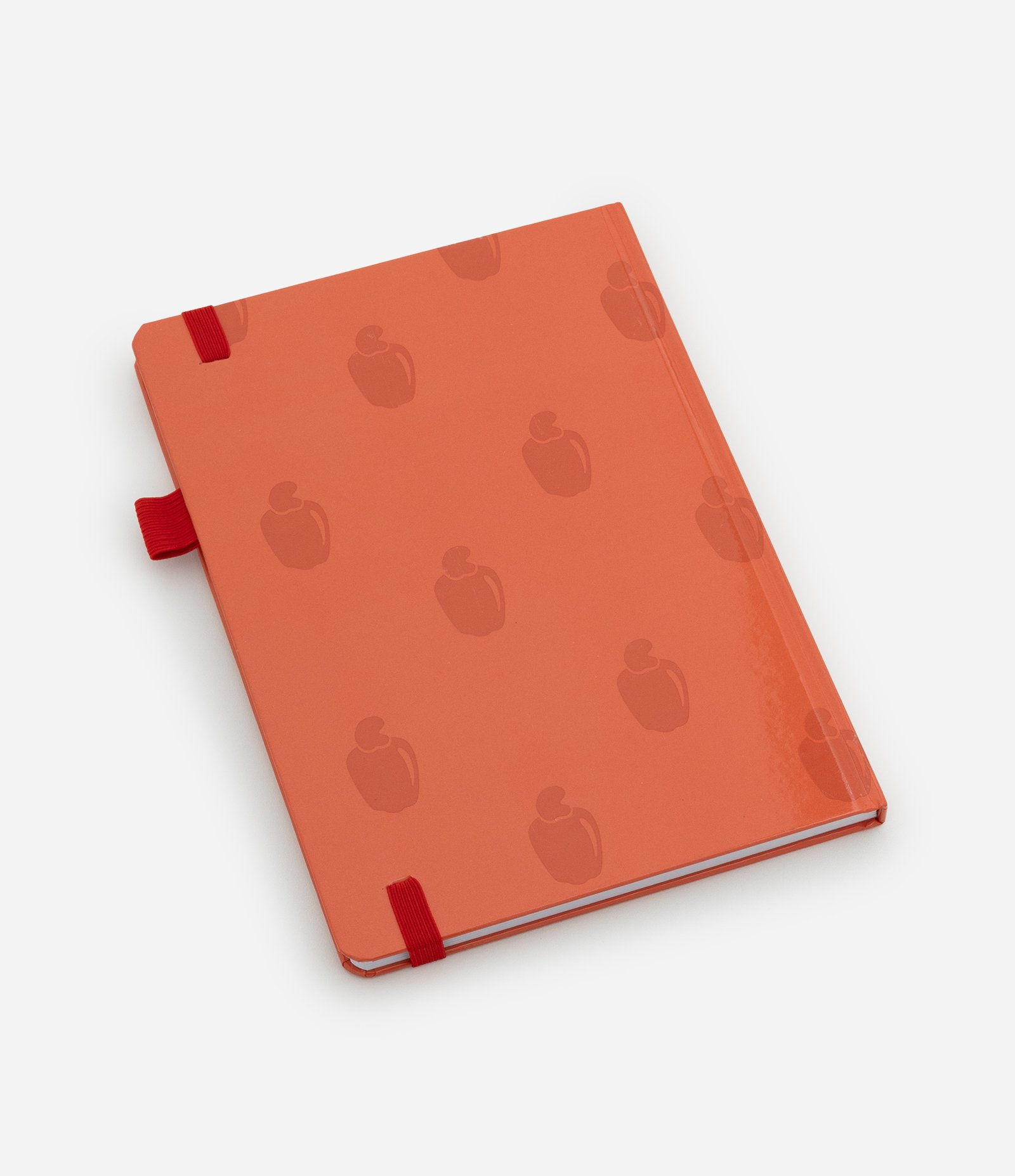 Caderno de Papel Pautado com Estampa de Caju Laranja 2
